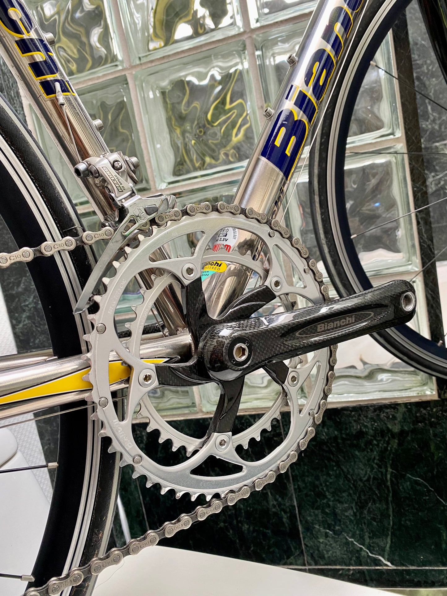 (SIZE 54cm) 2004 BIANCHI "XL EXTRALITE" TITANIUM ROAD BIKE - CAMPAGNOLO RECORD - SPOTLESS