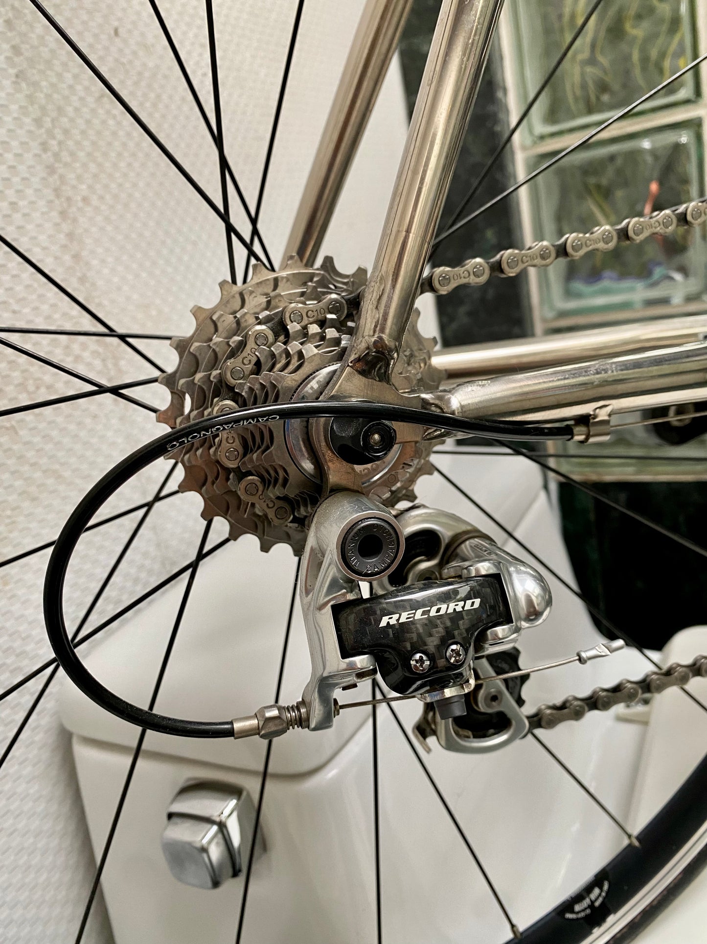 (SIZE 54cm) 2004 BIANCHI "XL EXTRALITE" TITANIUM ROAD BIKE - CAMPAGNOLO RECORD - SPOTLESS