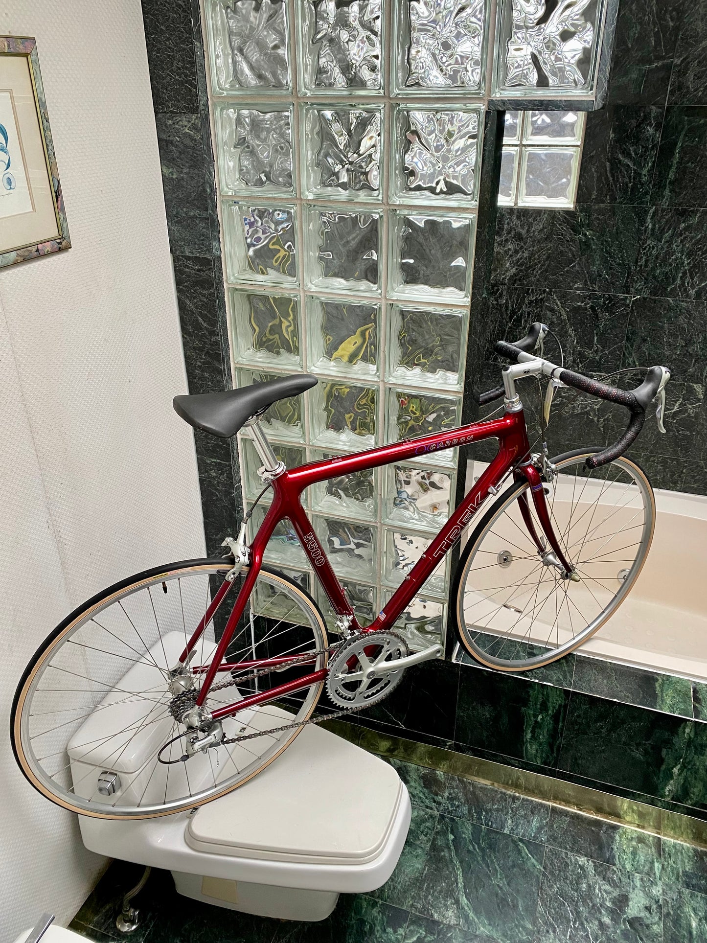 (SIZE 57cm) EARLY-1990's TREK 5500 CARBON ROAD BIKE - SHIMANO 105