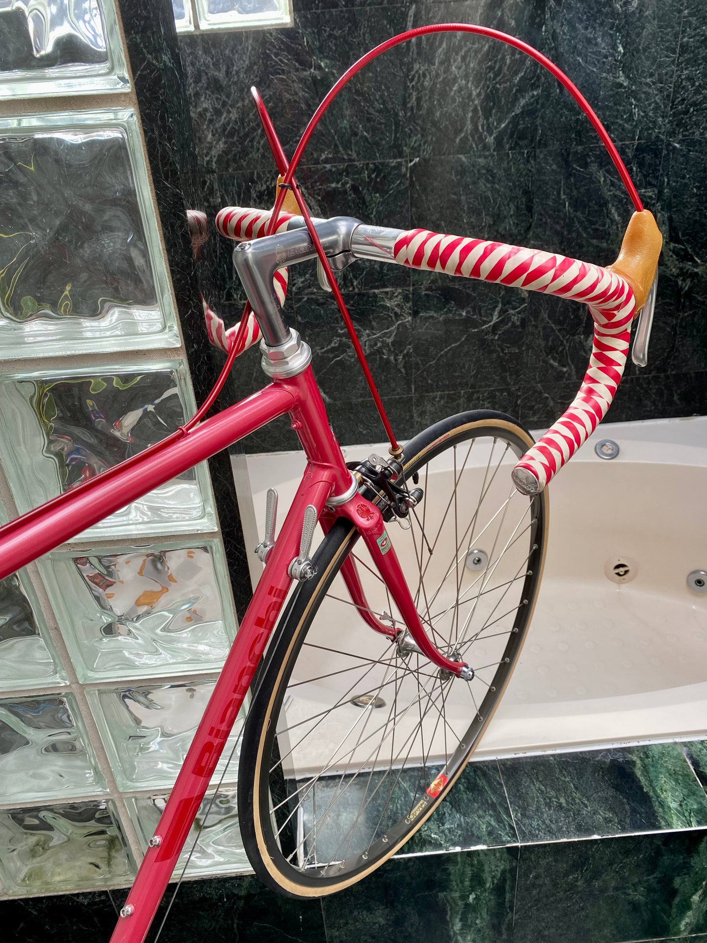 (SIZE 55cm) LIKE NEW 1980's BIANCHI ROAD BIKE - CAMPAGNOLO - SPOTLESS!!!