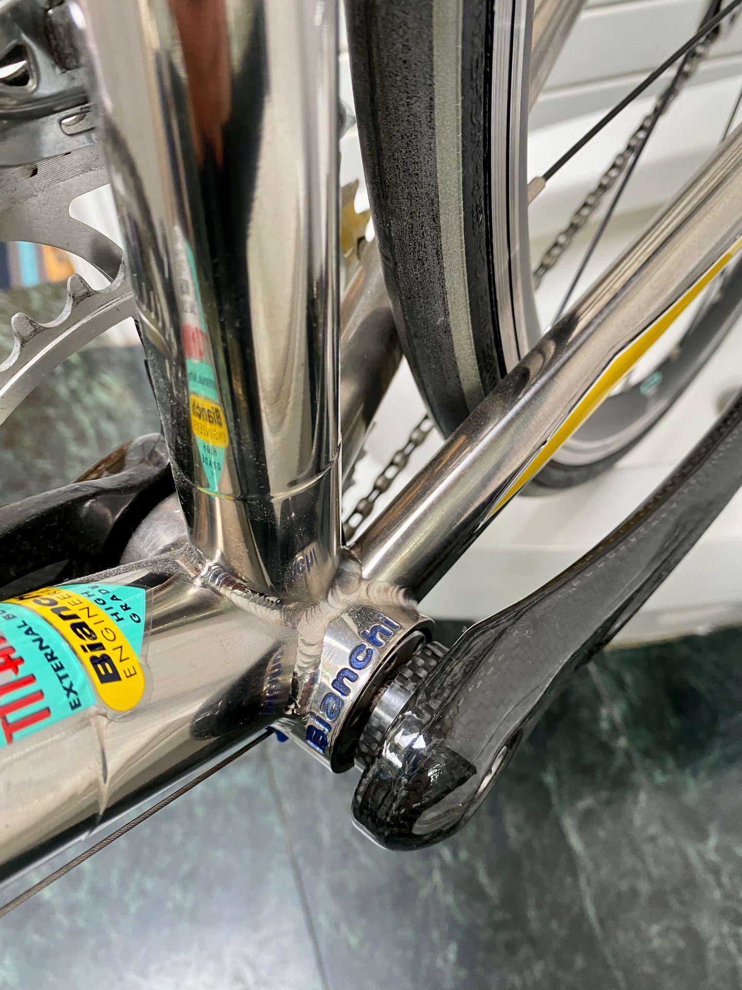 (SIZE 54cm) 2004 BIANCHI "XL EXTRALITE" TITANIUM ROAD BIKE - CAMPAGNOLO RECORD - SPOTLESS