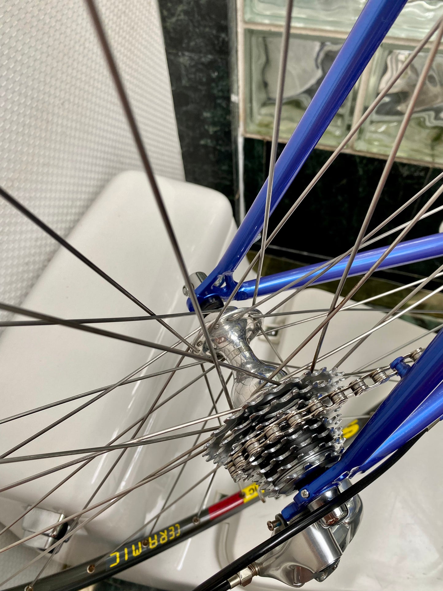 (SIZE 56cm) EARLY-1990's BERTRAND "3000" ROAD BIKE - CAMPAGNOLO RECORD