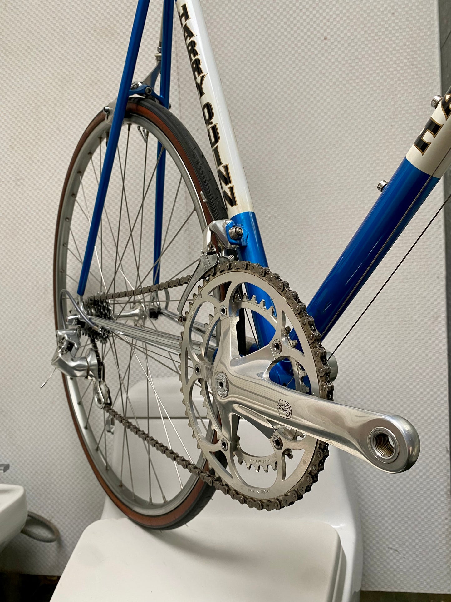 (SIZE 57cm) 1980's HARRY QUINN ROAD BIKE - BUILT BY TERRY DOLAN - CAMPAGNOLO ATHENA