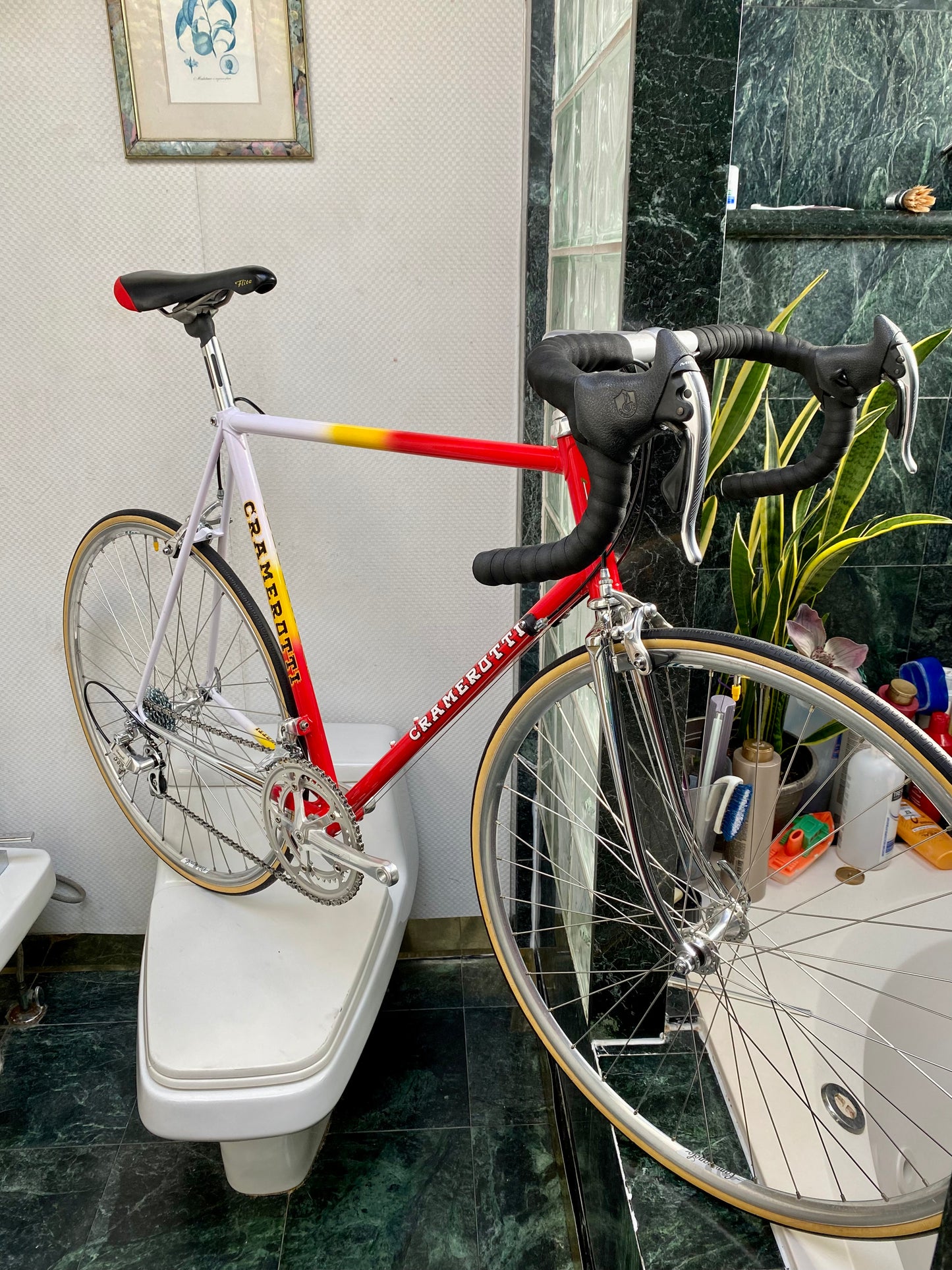 (SIZE 57cm) STUNNING EARLY-1990's CUSTOM CRAMEROTTI ROAD BIKE - CAMPAGNOLO