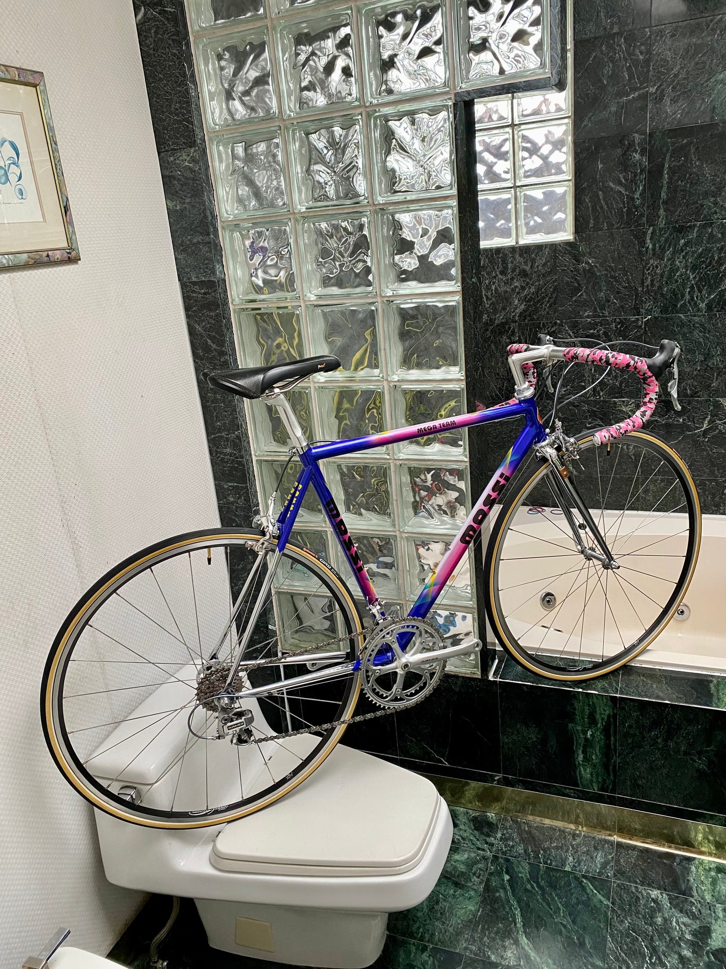 (SIZE 54cm) EARLY-1990's MASSI "MEGA TEAM" ROAD BIKE - COLUMBUS BRAIN - DURA ACE