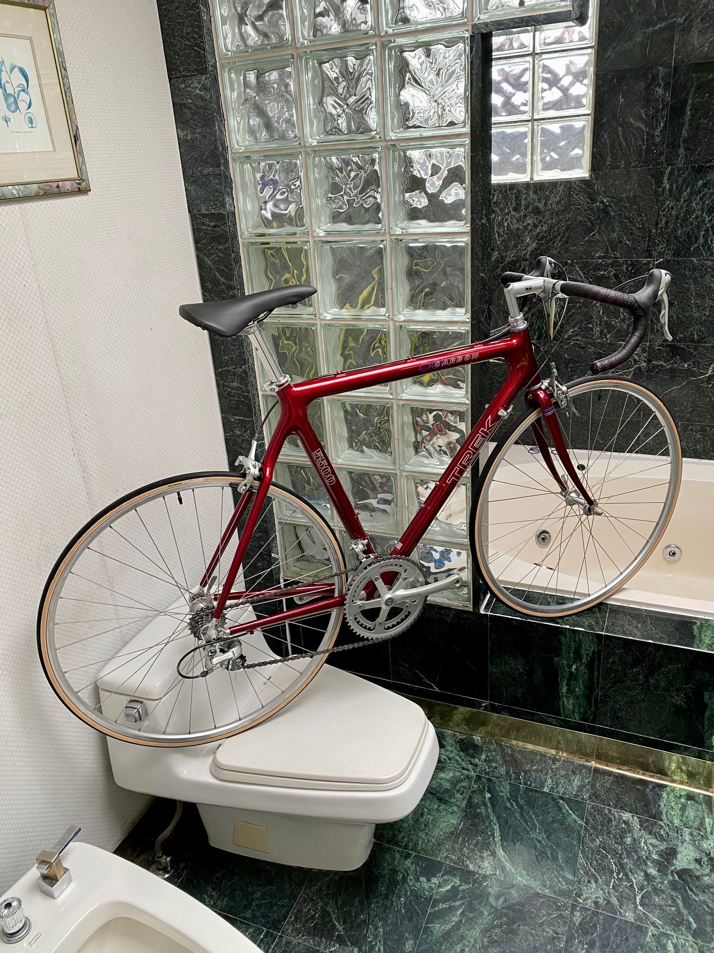 (SIZE 57cm) EARLY-1990's TREK 5500 CARBON ROAD BIKE - SHIMANO 105