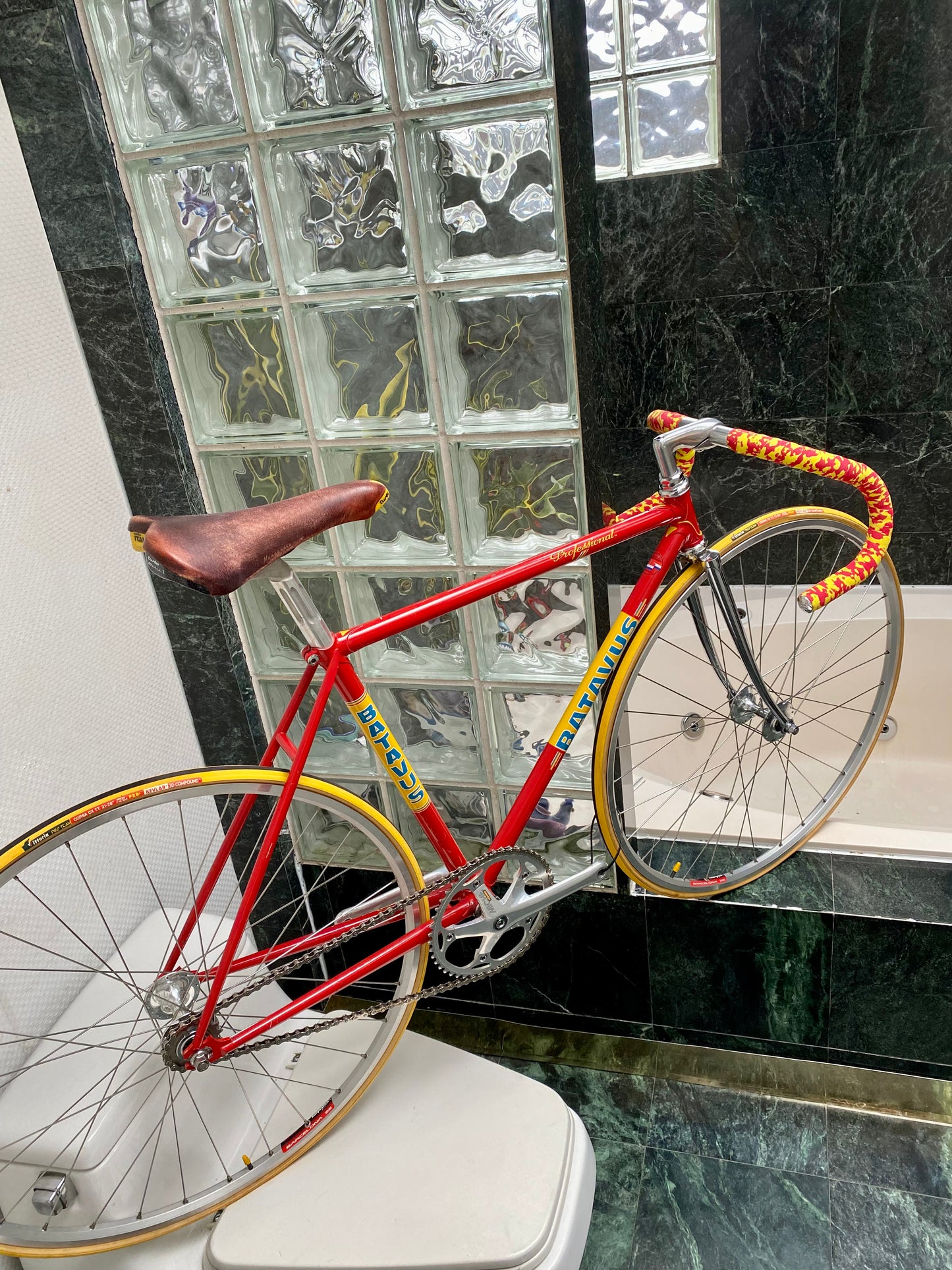 (SIZE 47cm) 1980's BATAVUS PROFESSIONAL TRACK BIKE - MICHE GROUPSET