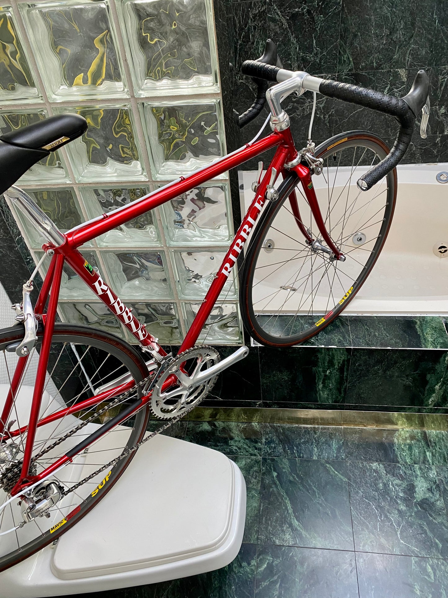 (SIZE 53cm) EARLY-1990's CUSTOM-BUILT RIBBLE ROAD BIKE - CAMPAGNOLO ATHENA