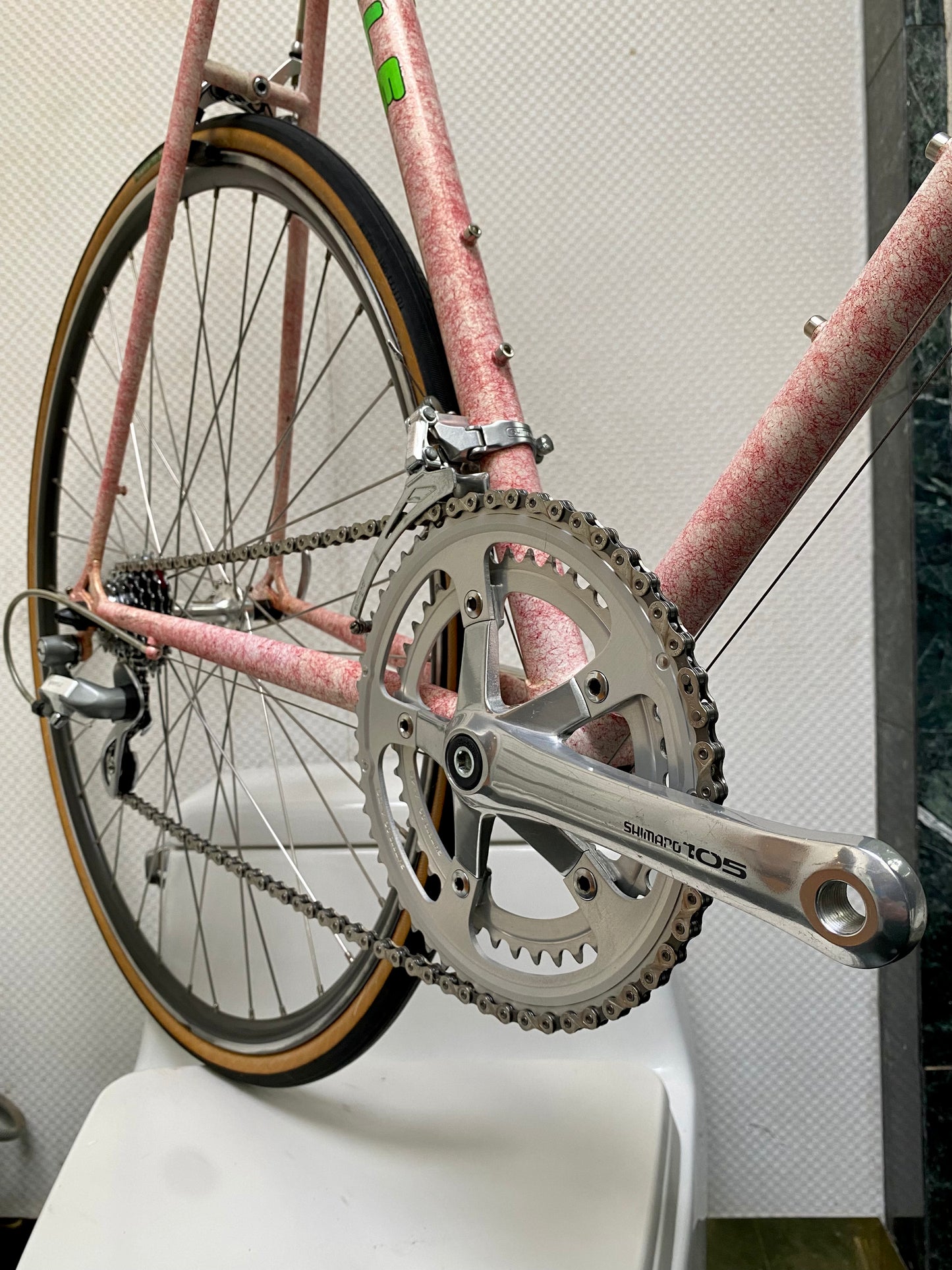 (SIZE 60cm) 1980's MIELE ROAD BIKE - PINK SPLATTER - COOL