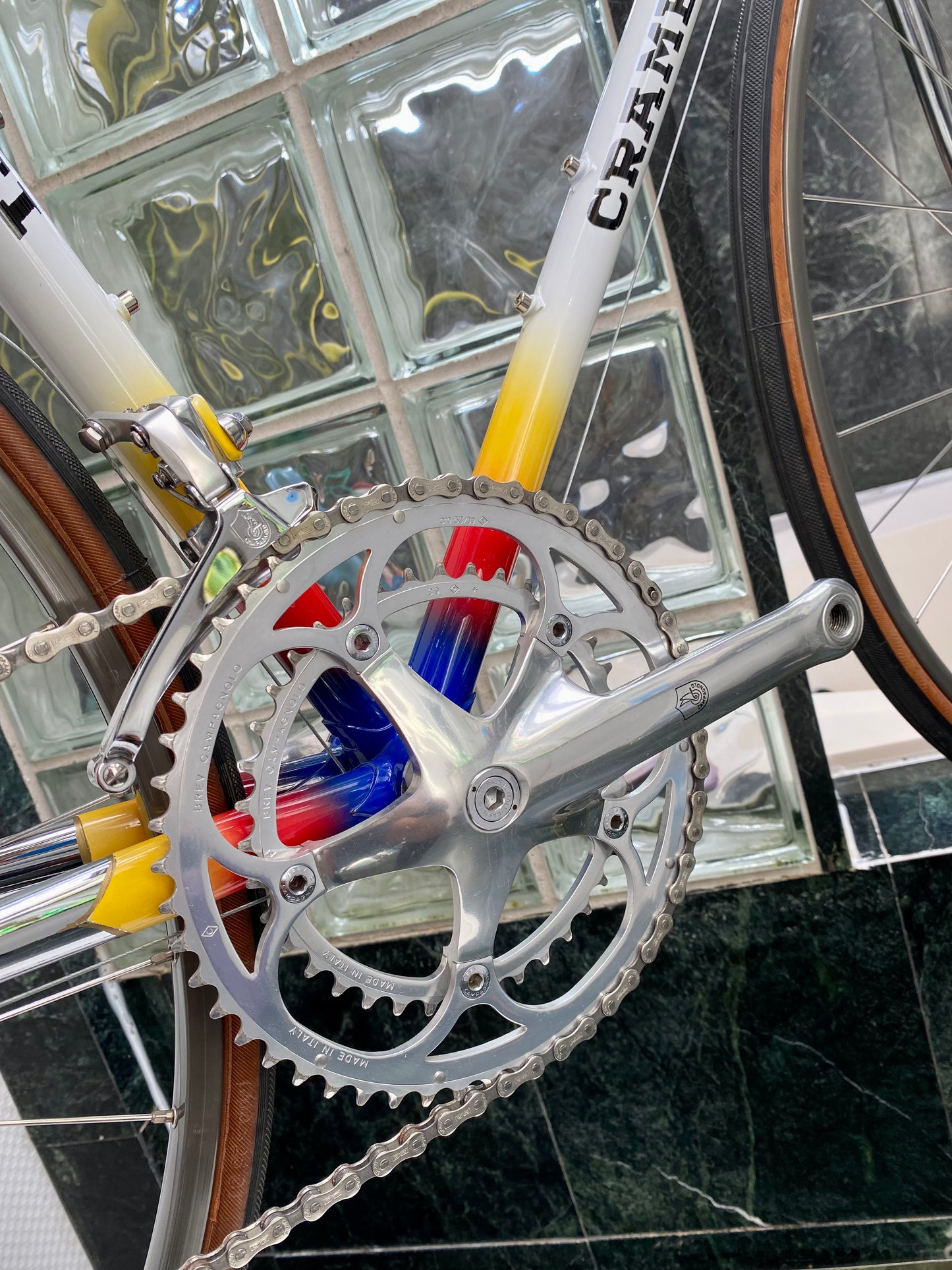 (SIZE 54cm) EARLY-1990's CUSTOM CRAMEROTTI ROAD BIKE - CAMPAGNOLO CHORUS - SPOTLESS