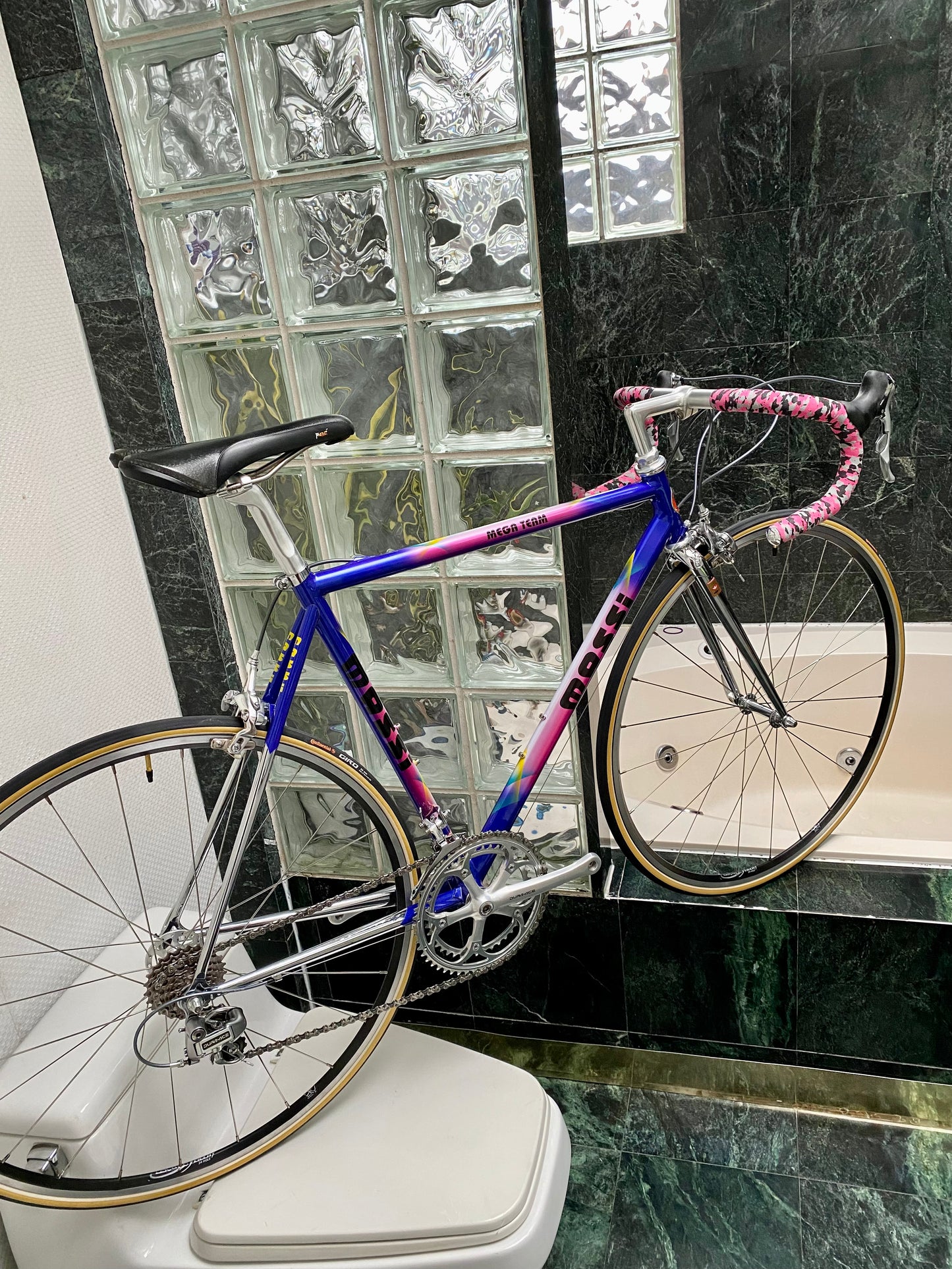 (SIZE 54cm) EARLY-1990's MASSI "MEGA TEAM" ROAD BIKE - COLUMBUS BRAIN - DURA ACE