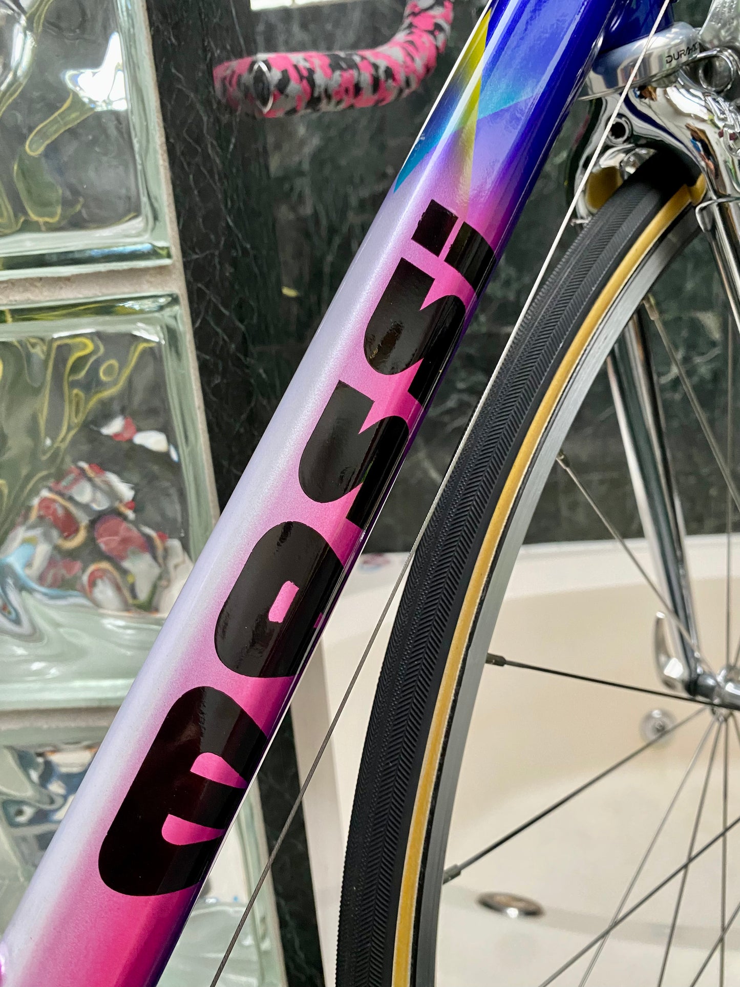 (SIZE 54cm) EARLY-1990's MASSI "MEGA TEAM" ROAD BIKE - COLUMBUS BRAIN - DURA ACE