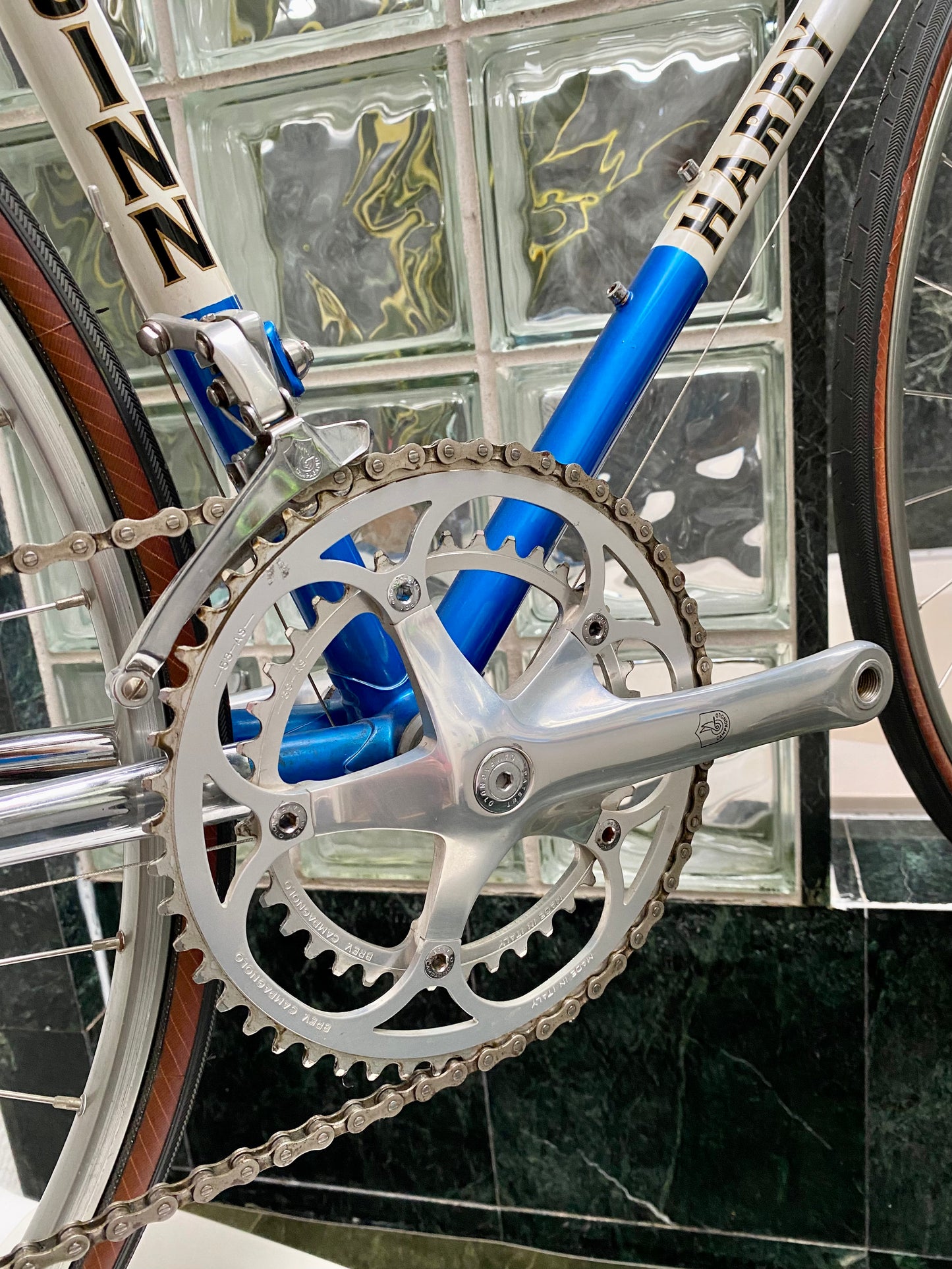 (SIZE 57cm) 1980's HARRY QUINN ROAD BIKE - BUILT BY TERRY DOLAN - CAMPAGNOLO ATHENA