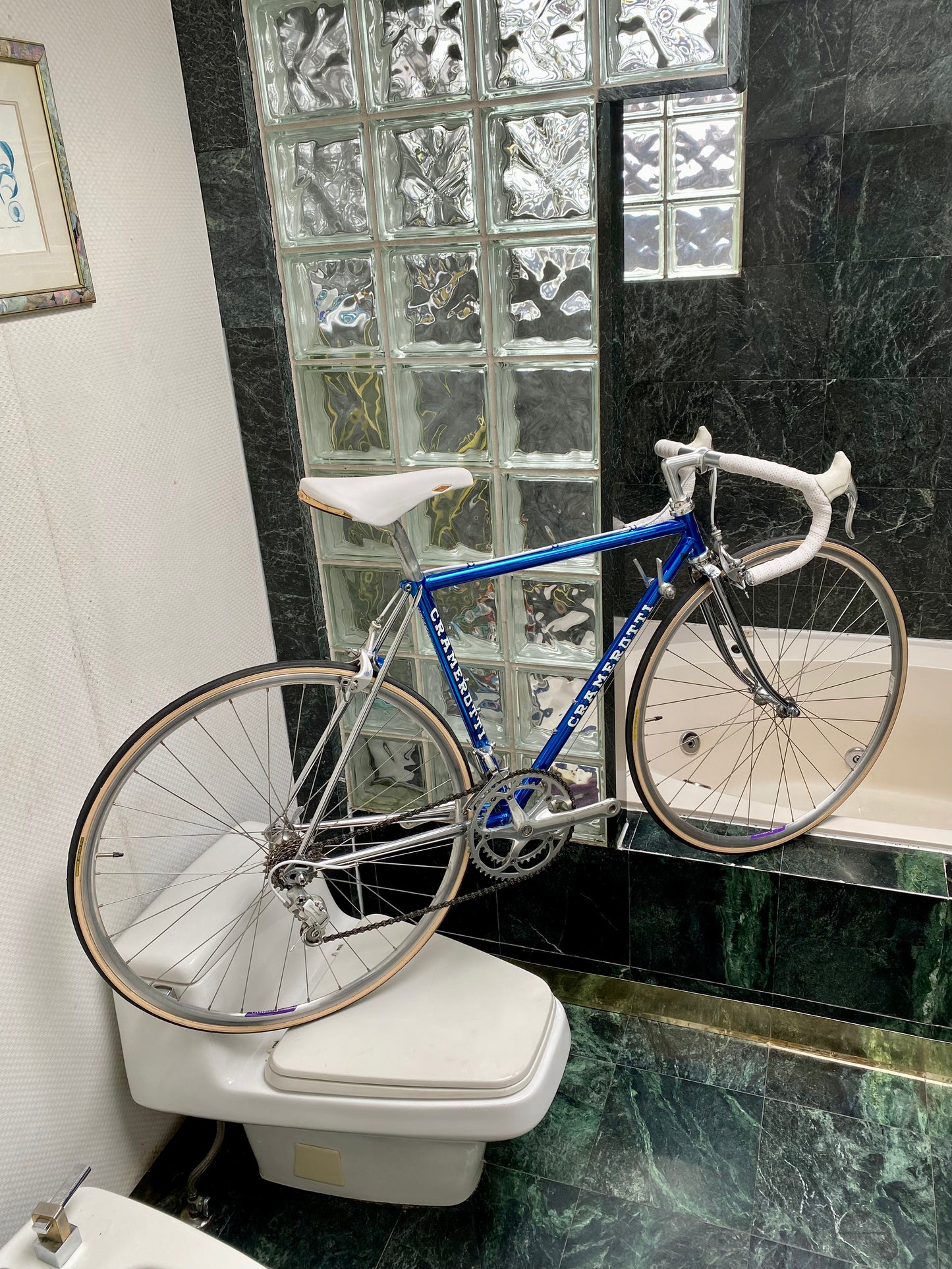 (SIZE 50cm) 1980's CRAMEROTTI ROAD BIKE - CUSTOM BUILT - CAMPAGNOLO ATHENA