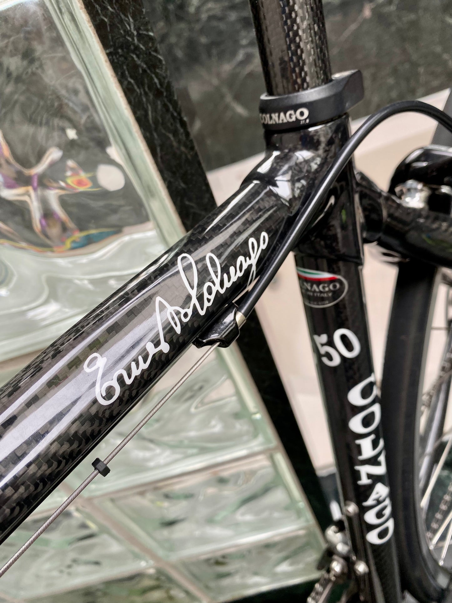 (SIZE 51cm) CLASSIC COLNAGO C50 CARBON ROAD BIKE - CAMPAGNOLO RECORD