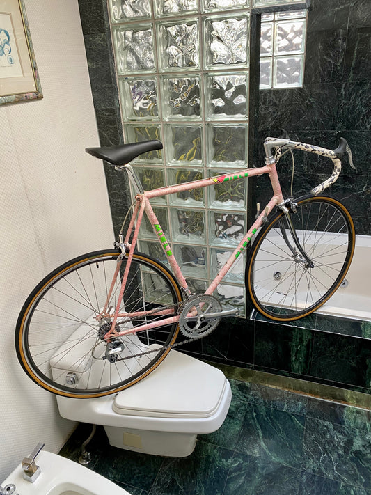(SIZE 60cm) 1980's MIELE ROAD BIKE - PINK SPLATTER - COOL
