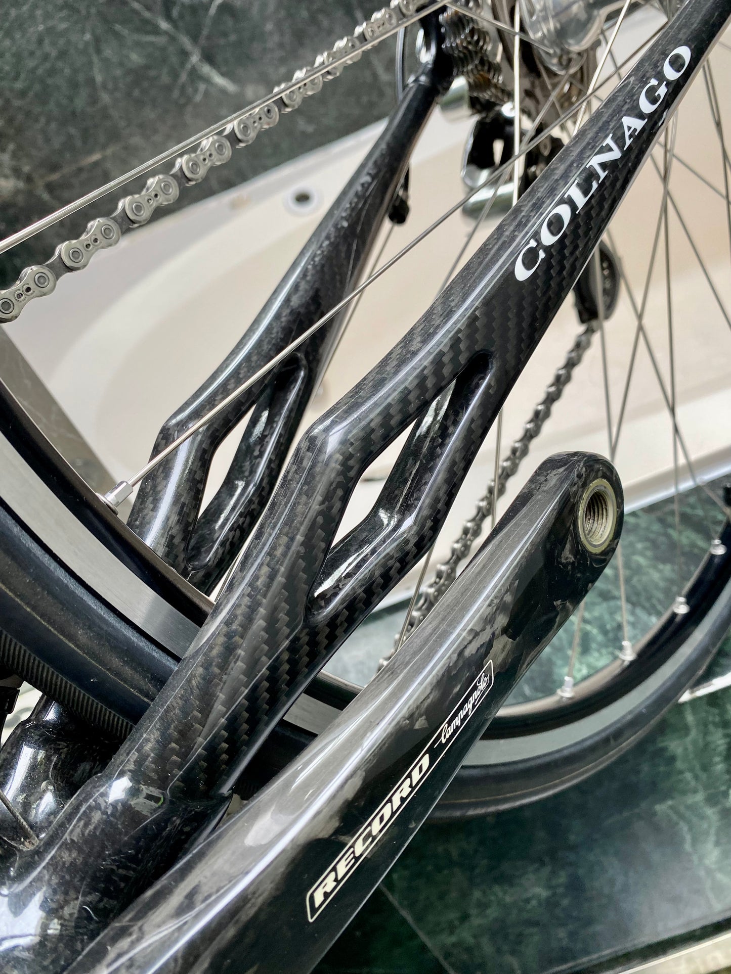 (SIZE 51cm) CLASSIC COLNAGO C50 CARBON ROAD BIKE - CAMPAGNOLO RECORD