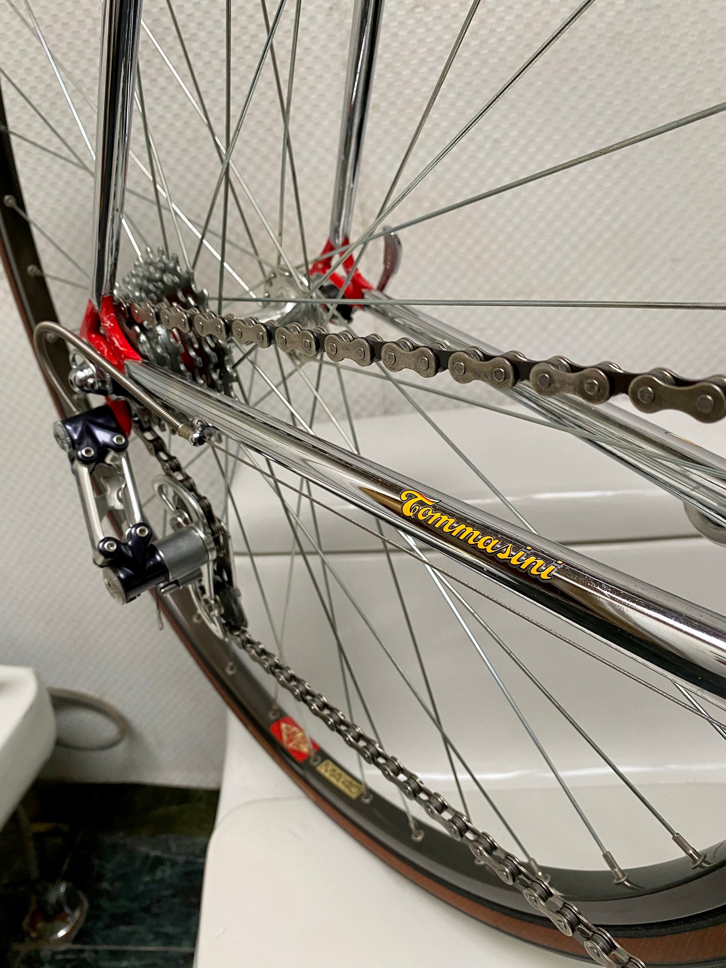 (SIZE 53cm) 1980's TOMMASINI SUPER PRESTIGE ROAD BIKE - CAMPAGNOLO SUPER RECORD - COLUMBUS SLX