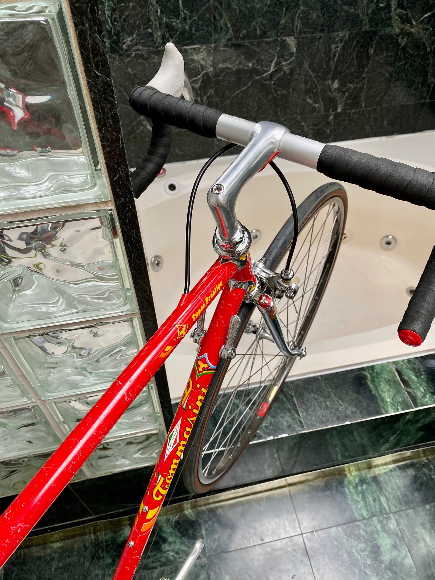 (SIZE 53cm) 1980's TOMMASINI SUPER PRESTIGE ROAD BIKE - CAMPAGNOLO SUPER RECORD - COLUMBUS SLX