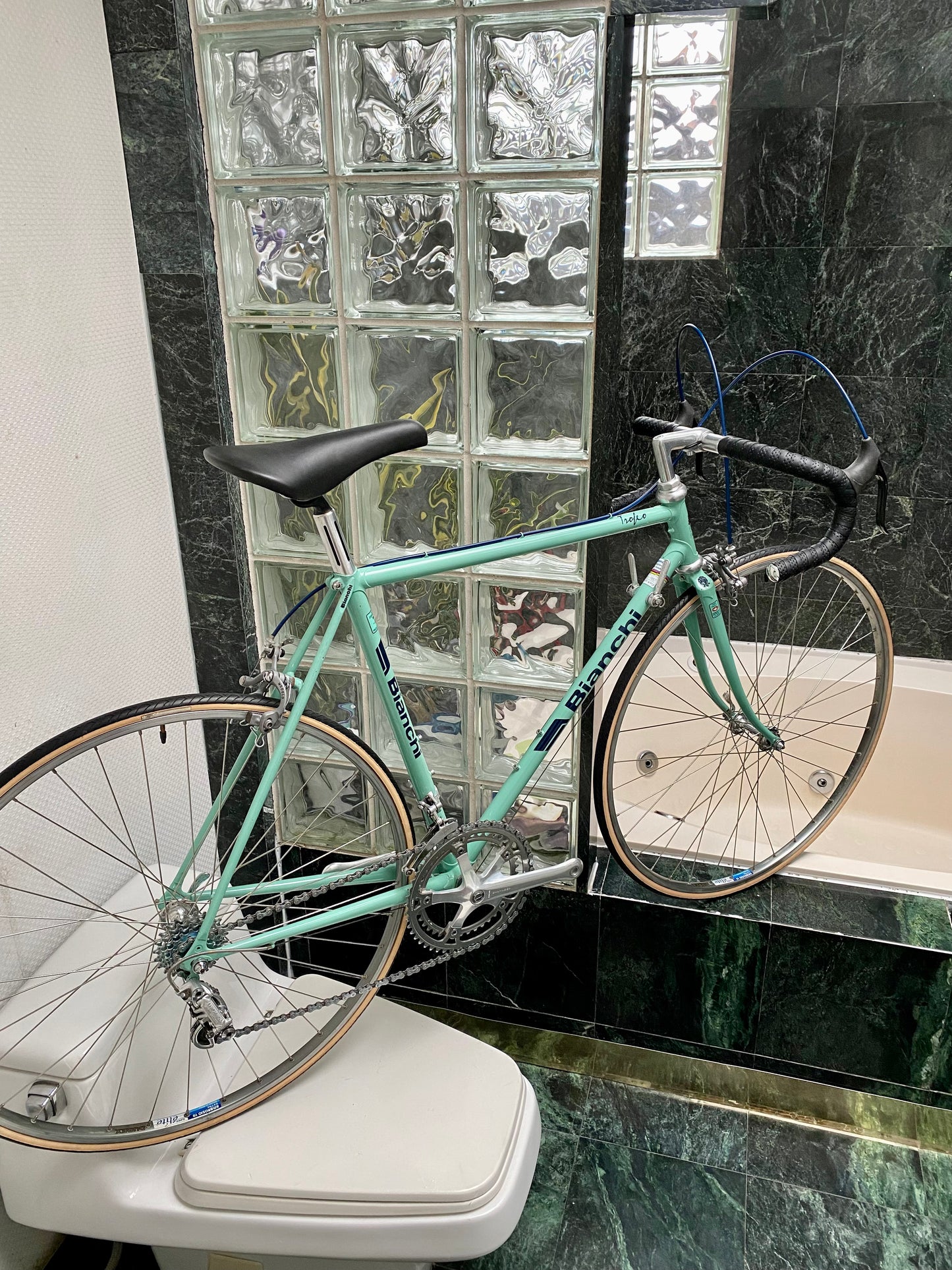 (SIZE 53cm) 1980's BIANCHI TROFEO ROAD BIKE - CAMPAGNOLO - COLUMBUS - LIKE NEW