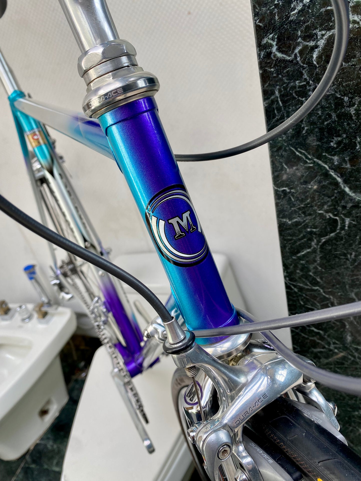 (SIZE 56cm) EARLY-1990's MARINONI CORSA ROAD BIKE - SHIMANO DURA ACE - SPOTLESS / PERFECT