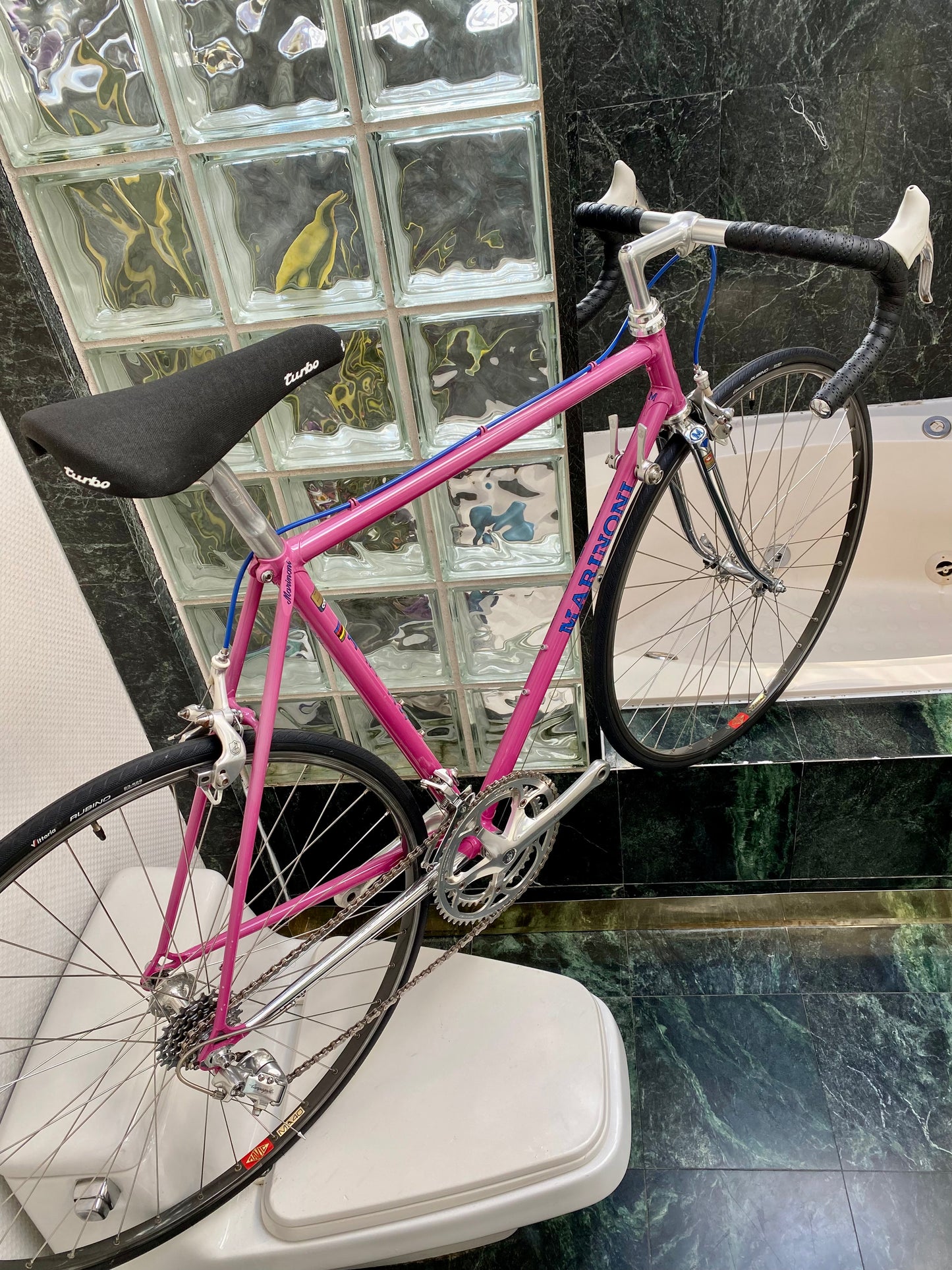 (SIZE 53cm) 1980's MARINONI SPECIAL ROAD BIKE - CAMPAGNOLO ATHENA GROUPSET - PINK
