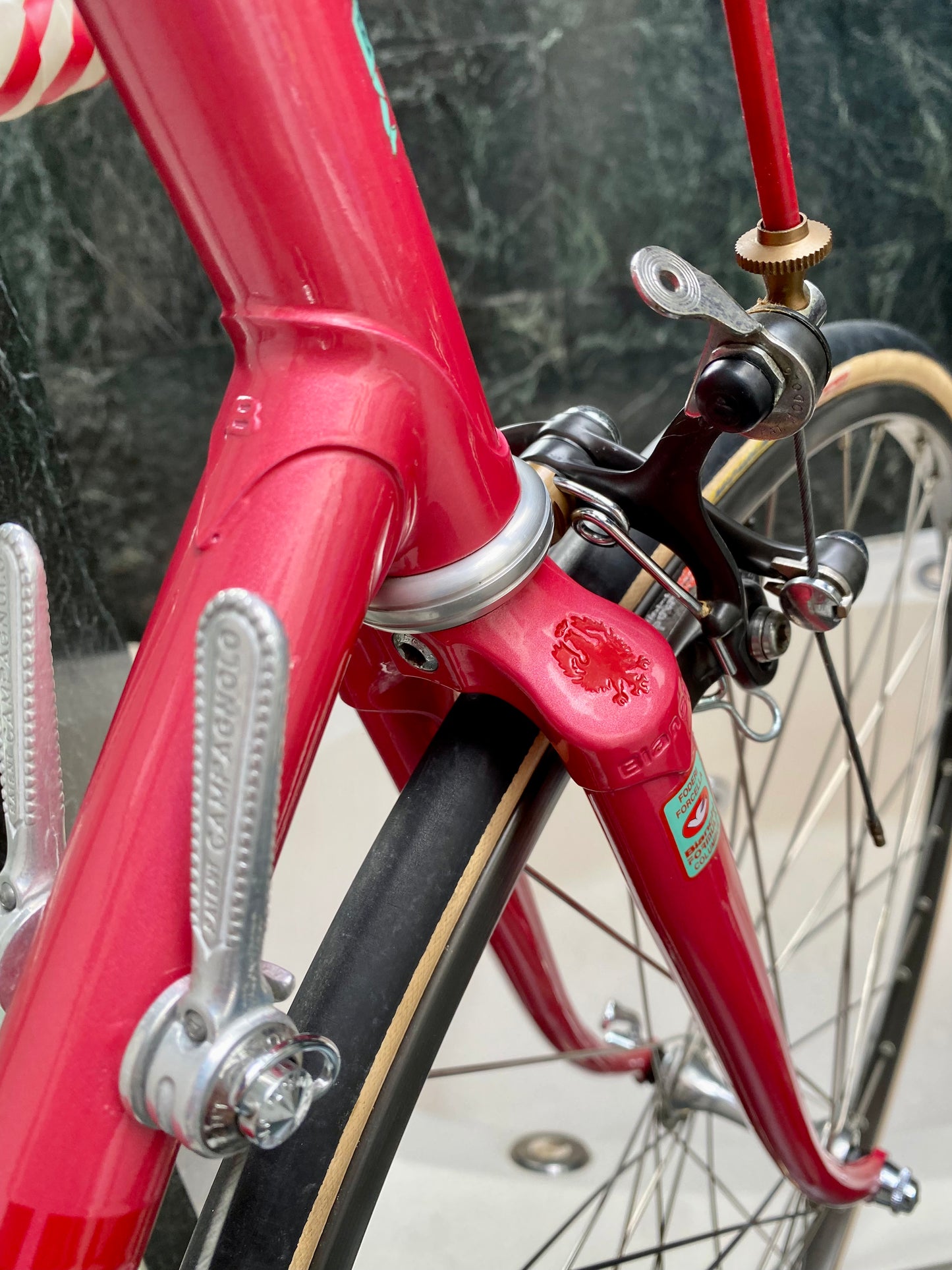 (SIZE 55cm) LIKE NEW 1980's BIANCHI ROAD BIKE - CAMPAGNOLO - SPOTLESS!!!