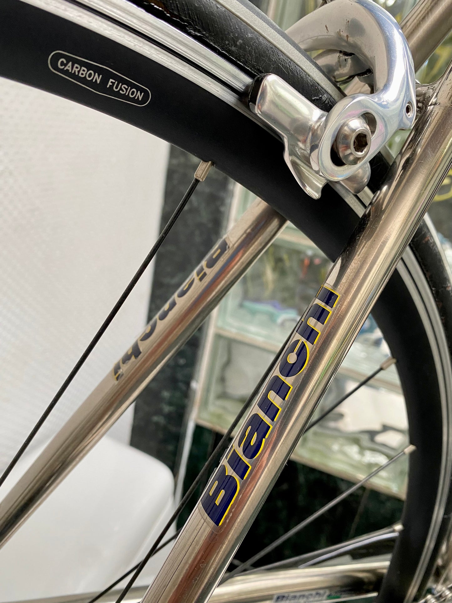 (SIZE 54cm) 2004 BIANCHI "XL EXTRALITE" TITANIUM ROAD BIKE - CAMPAGNOLO RECORD - SPOTLESS