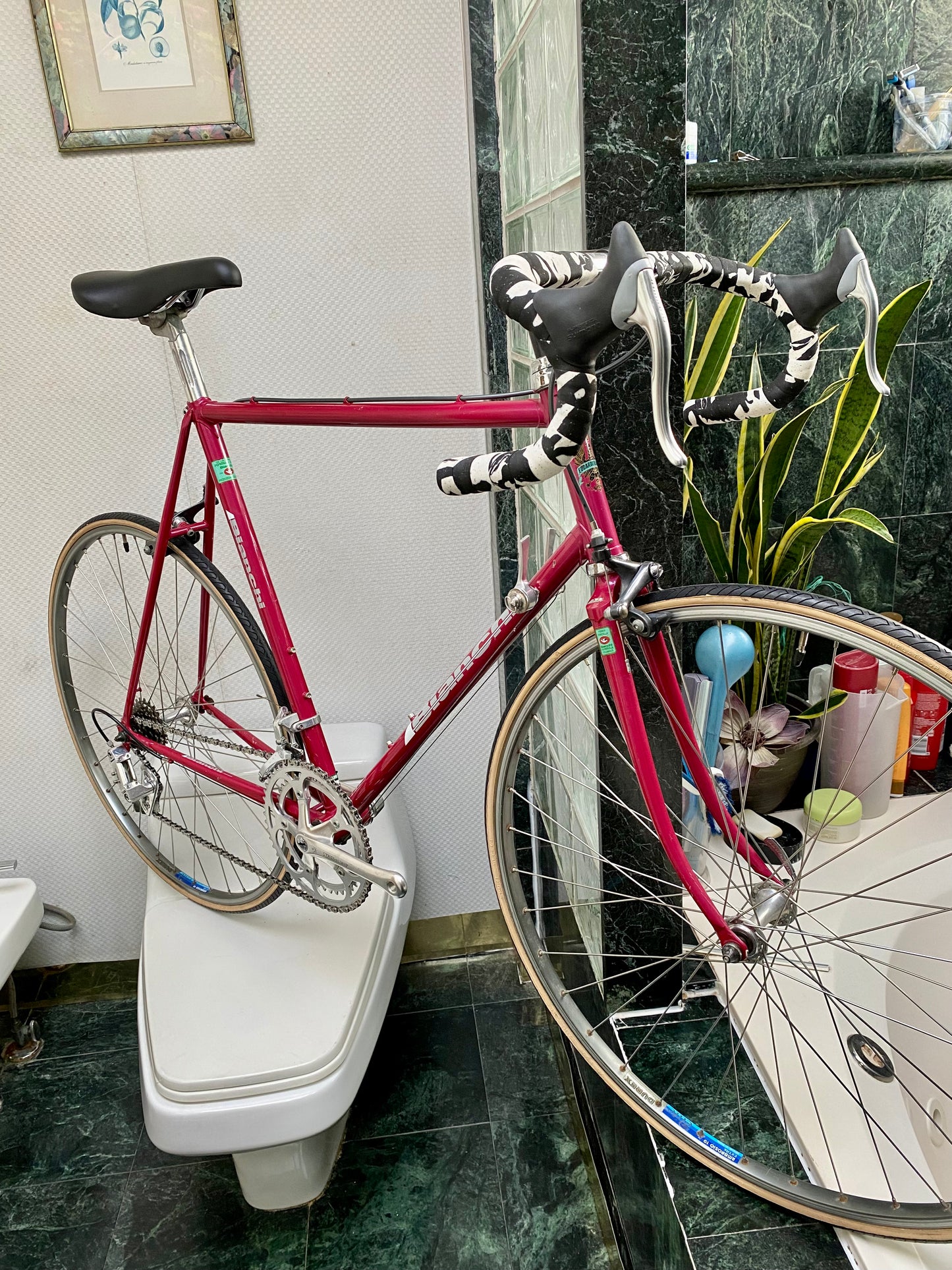 (SIZE 57cm) 1980's BIANCHI ROAD BIKE - CAMPAGNOLO - COLUMBUS