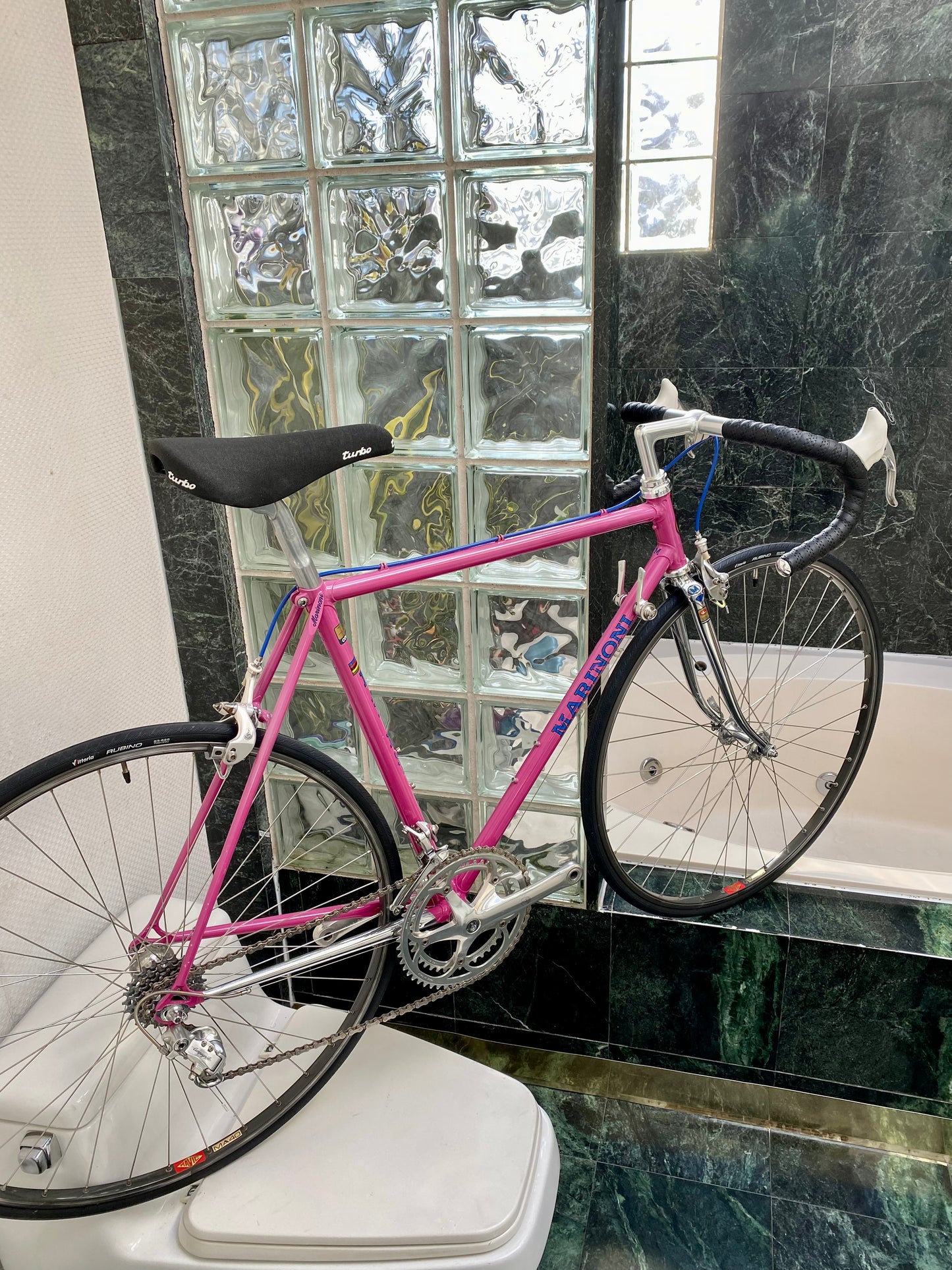 (SIZE 53cm) 1980's MARINONI SPECIAL ROAD BIKE - CAMPAGNOLO ATHENA GROUPSET - PINK