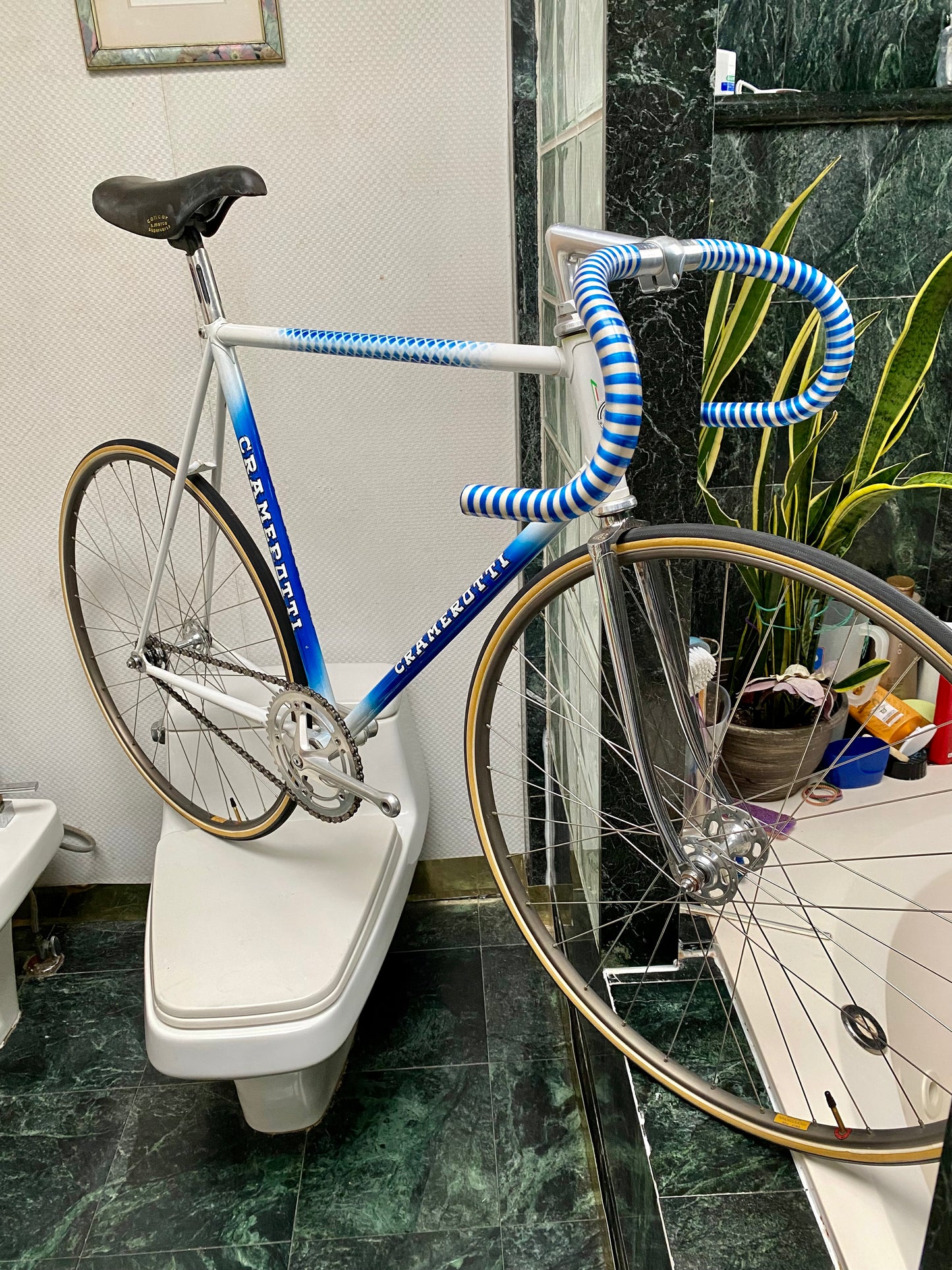 (SIZE 56cm) 1980's CRAMEROTTI PISTA TRACK BIKE - CINELLI