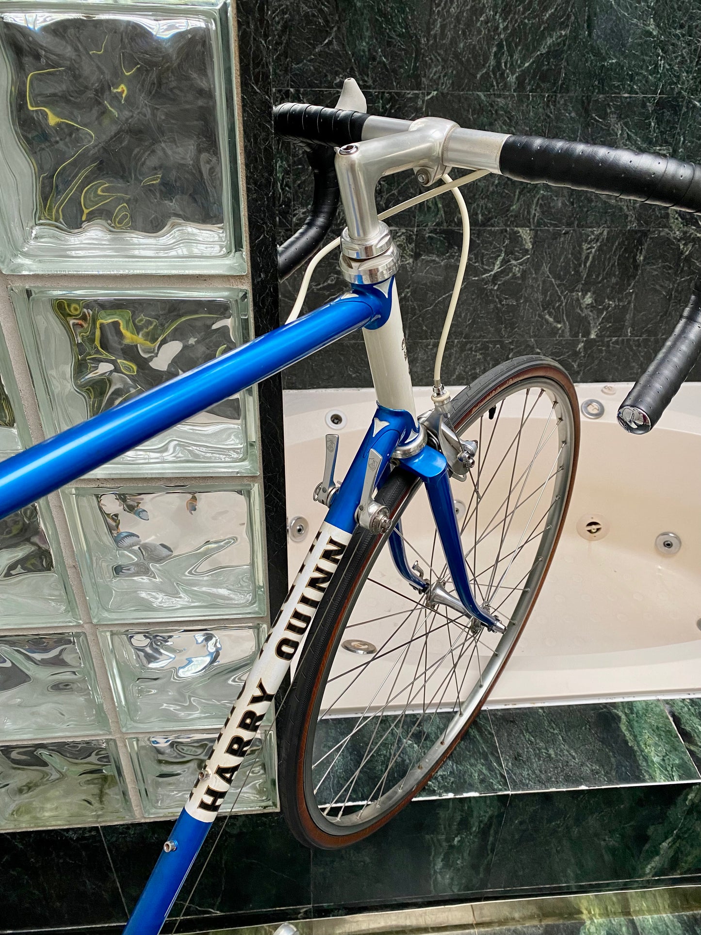 (SIZE 57cm) 1980's HARRY QUINN ROAD BIKE - BUILT BY TERRY DOLAN - CAMPAGNOLO ATHENA