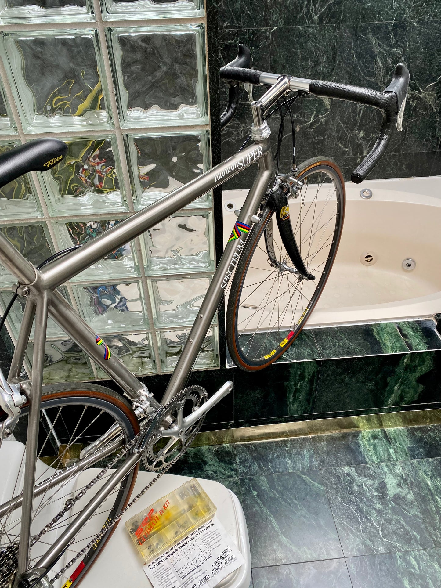 (SIZE 56cm) 1994 SPECTRUM CYCLES "TITANIUM SUPER" ROAD BIKE - CAMPAGNOLO RECORD