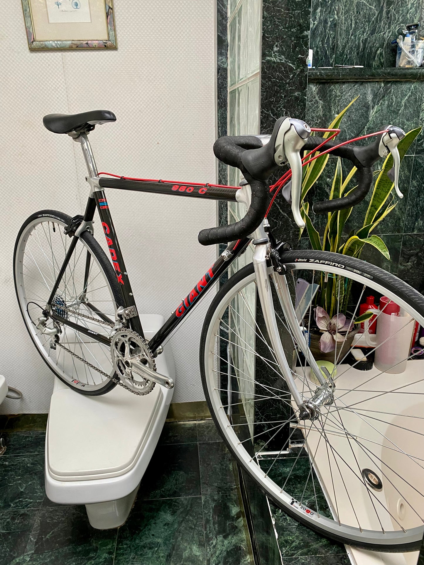 (SIZE 54cm) 1990's GIANT CARBON ROAD BIKE