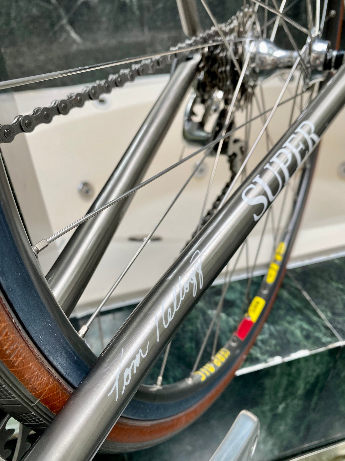 (SIZE 56cm) 1994 SPECTRUM CYCLES "TITANIUM SUPER" ROAD BIKE - CAMPAGNOLO RECORD