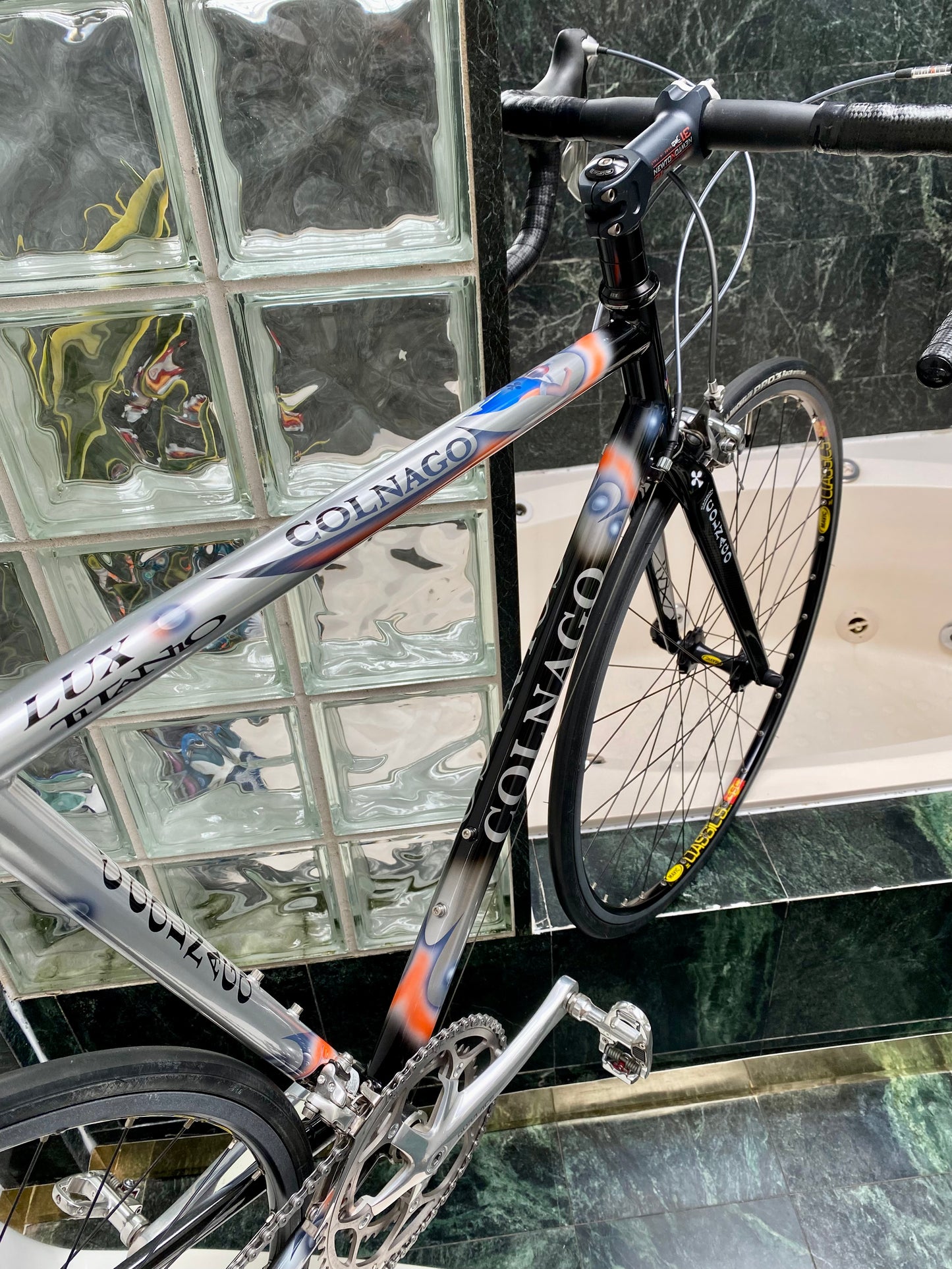 (SIZE 55cm) EARLY-2000's COLNAGO CT1 LUX TITANIO ROAD BIKE - DURA ACE - NOS