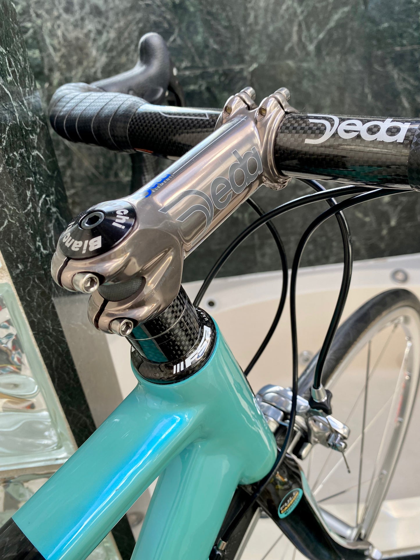 (SIZE 54cm) CLASSIC BIANCHI 928 T-CUBE ROAD BIKE - CELESTE - CAMPAGNOLO CHORUS