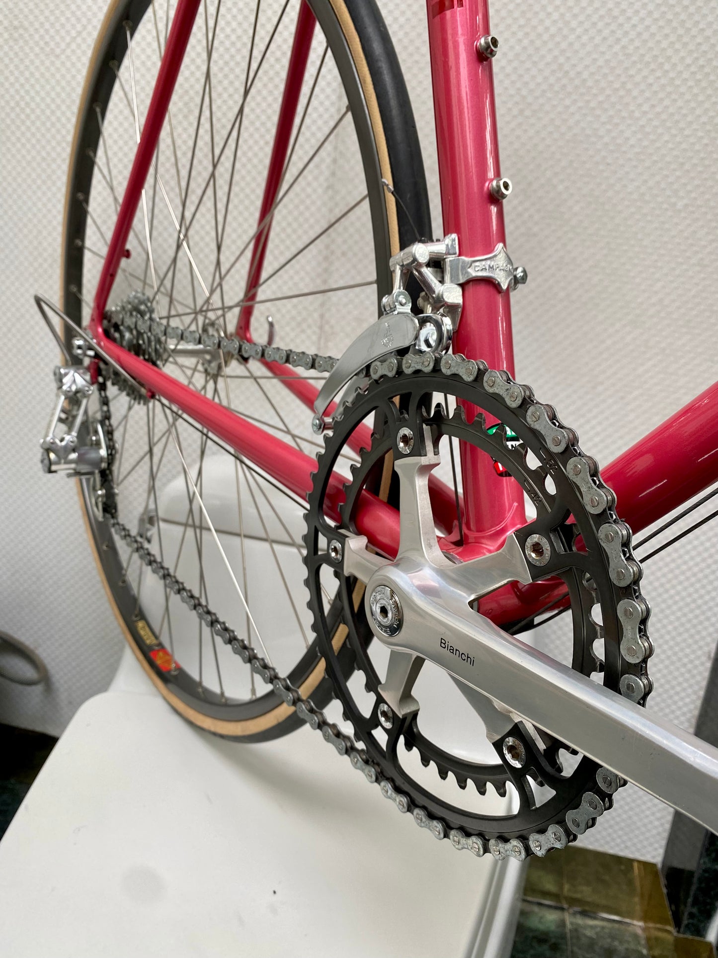 (SIZE 55cm) LIKE NEW 1980's BIANCHI ROAD BIKE - CAMPAGNOLO - SPOTLESS!!!