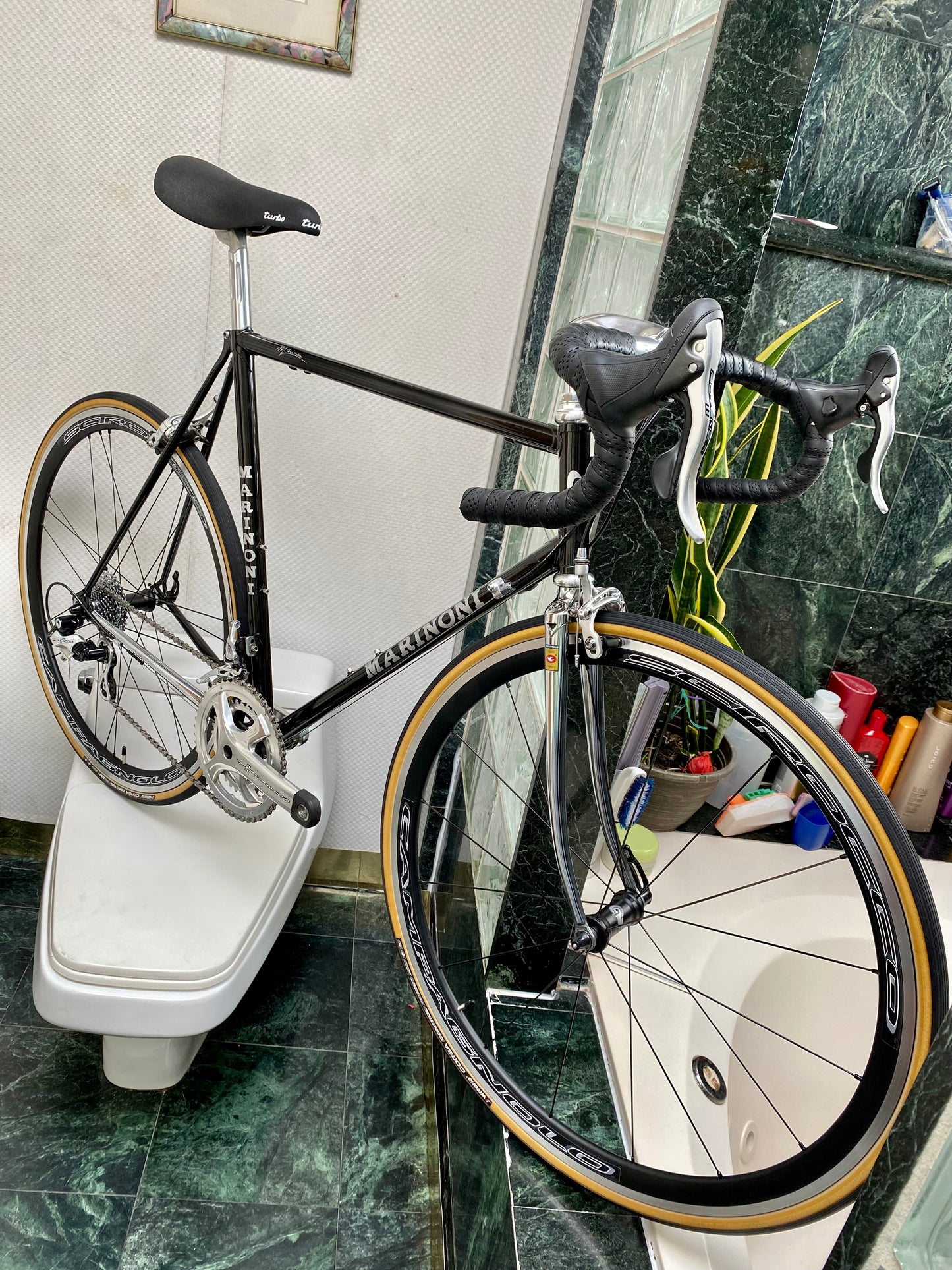 (SIZE 56cm) CUSTOM MARINONI SPECIAL NEO-RETRO STEEL ROAD BIKE BUILD - CAMPAGNOLO POTENZA