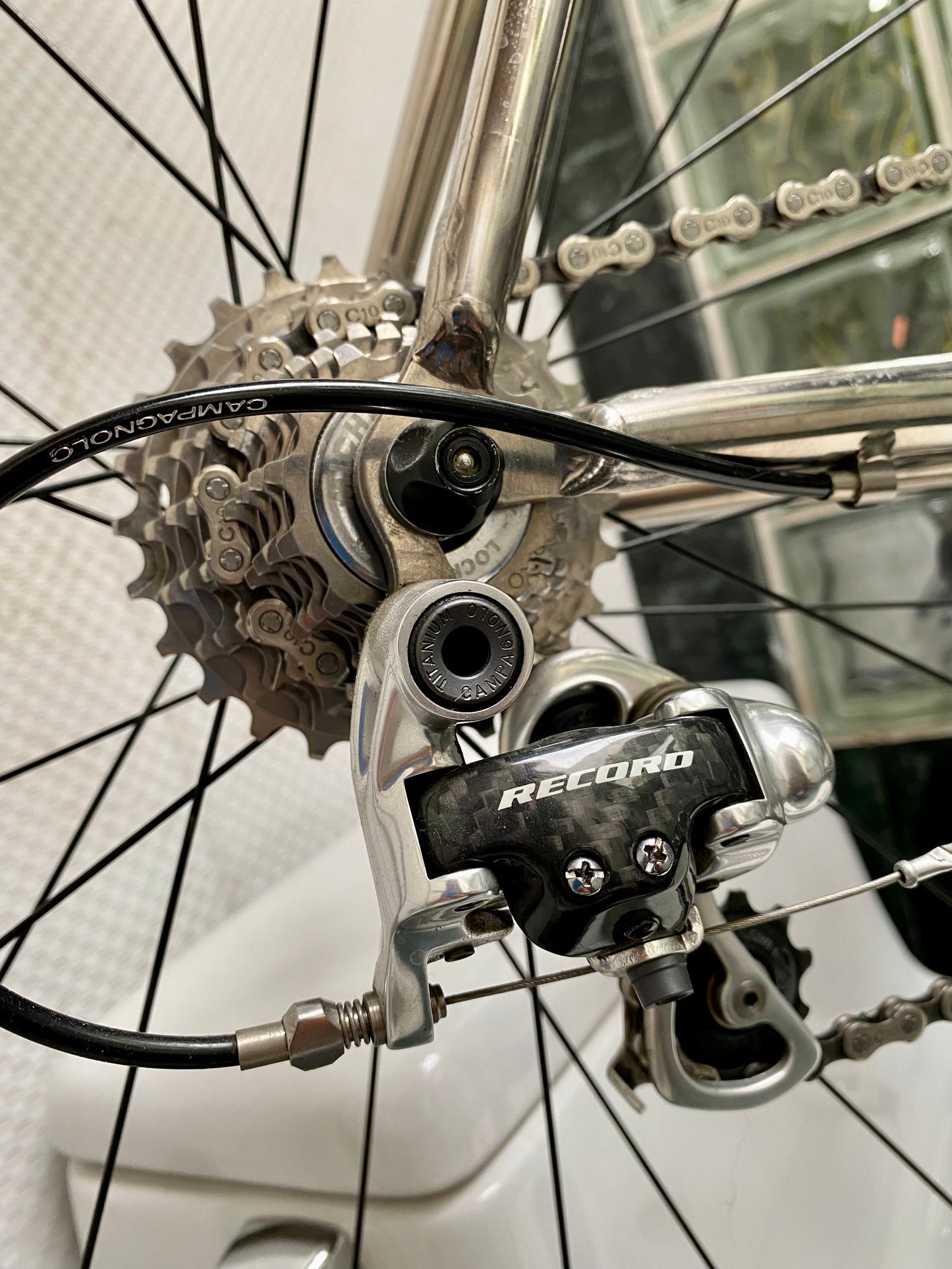 (SIZE 54cm) 2004 BIANCHI "XL EXTRALITE" TITANIUM ROAD BIKE - CAMPAGNOLO RECORD - SPOTLESS