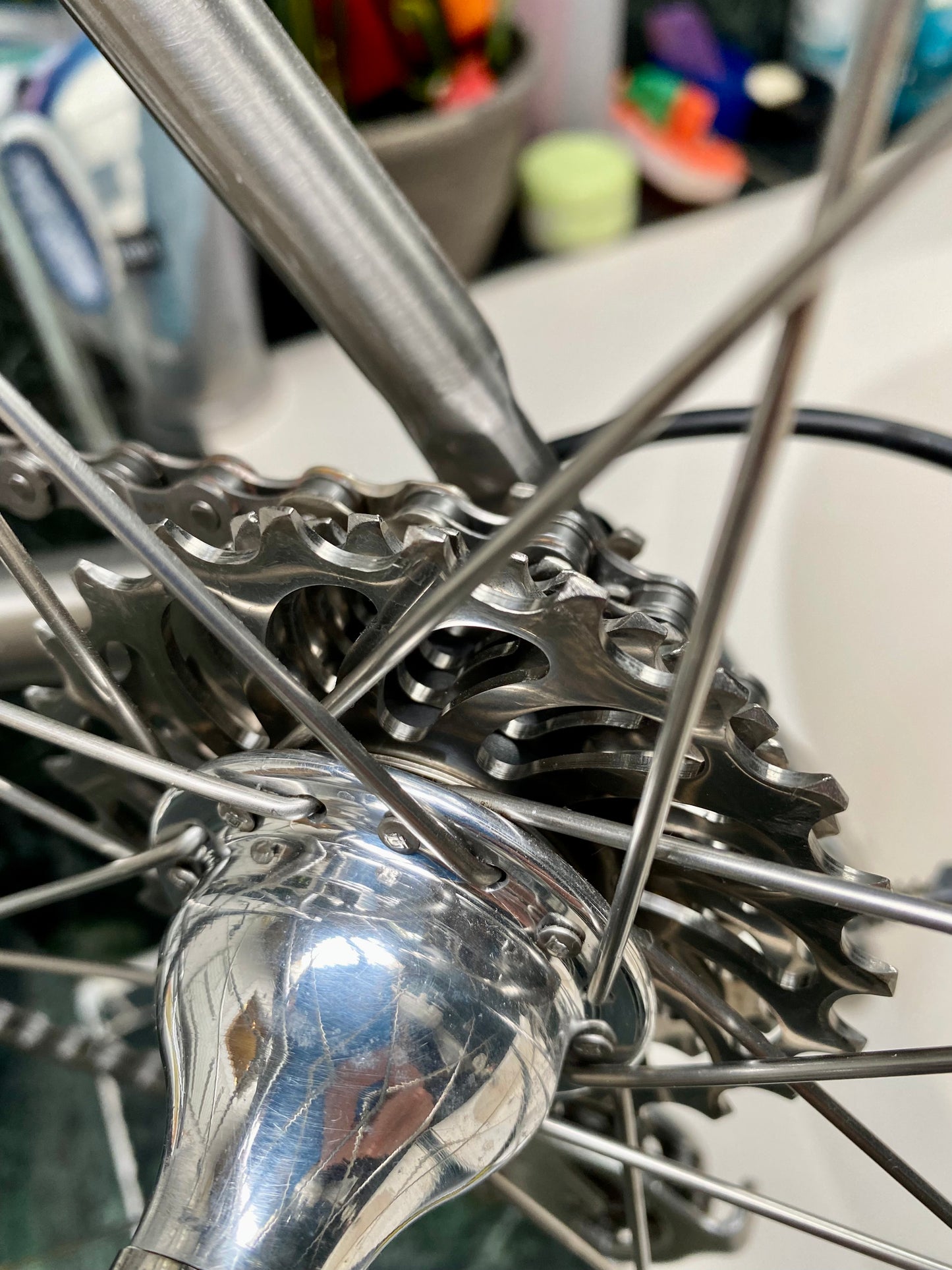 (SIZE 56cm) 1994 SPECTRUM CYCLES "TITANIUM SUPER" ROAD BIKE - CAMPAGNOLO RECORD