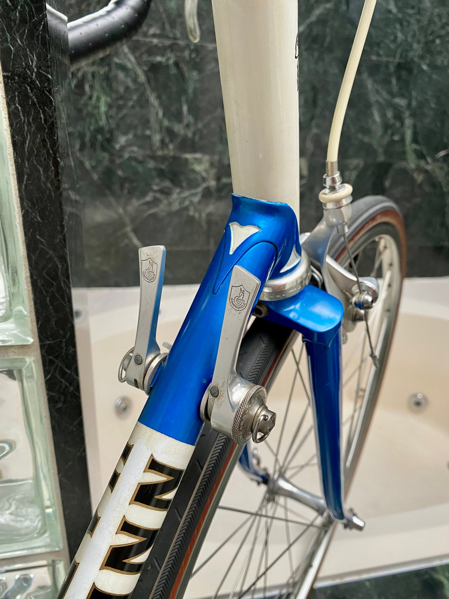 (SIZE 57cm) 1980's HARRY QUINN ROAD BIKE - BUILT BY TERRY DOLAN - CAMPAGNOLO ATHENA