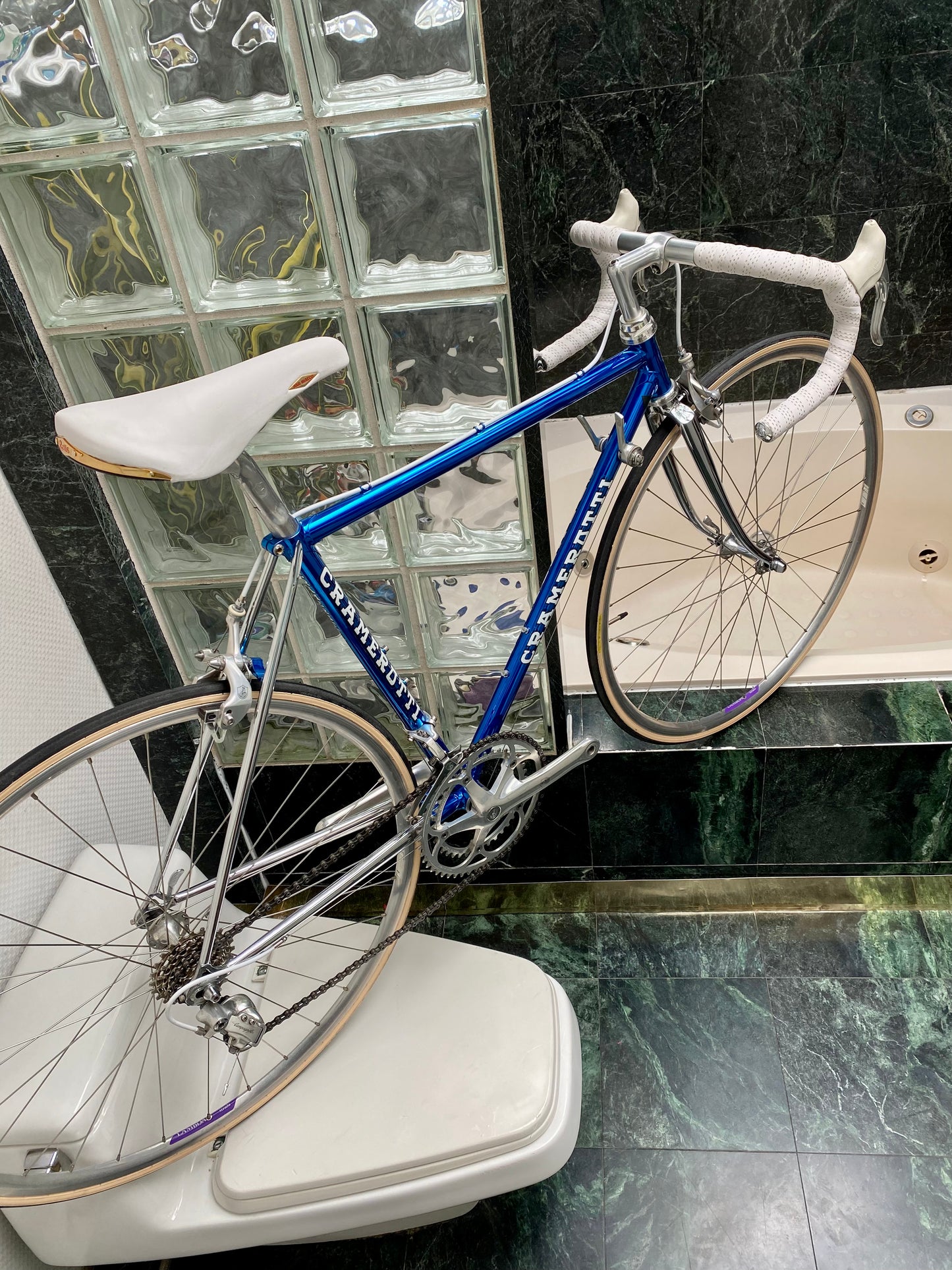 (SIZE 50cm) 1980's CRAMEROTTI ROAD BIKE - CUSTOM BUILT - CAMPAGNOLO ATHENA