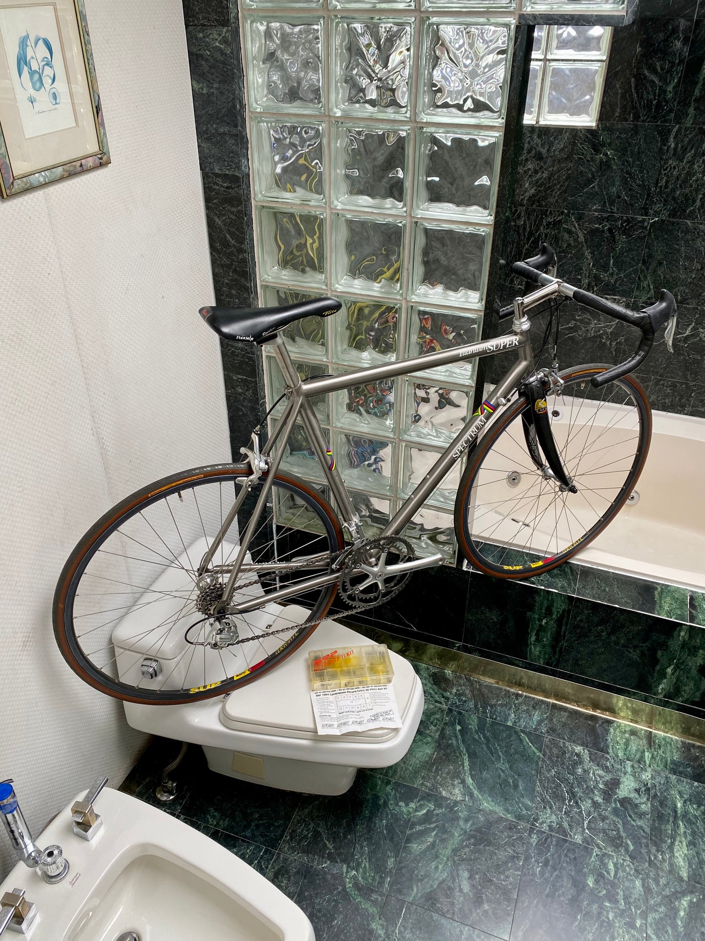 (SIZE 56cm) 1994 SPECTRUM CYCLES "TITANIUM SUPER" ROAD BIKE - CAMPAGNOLO RECORD