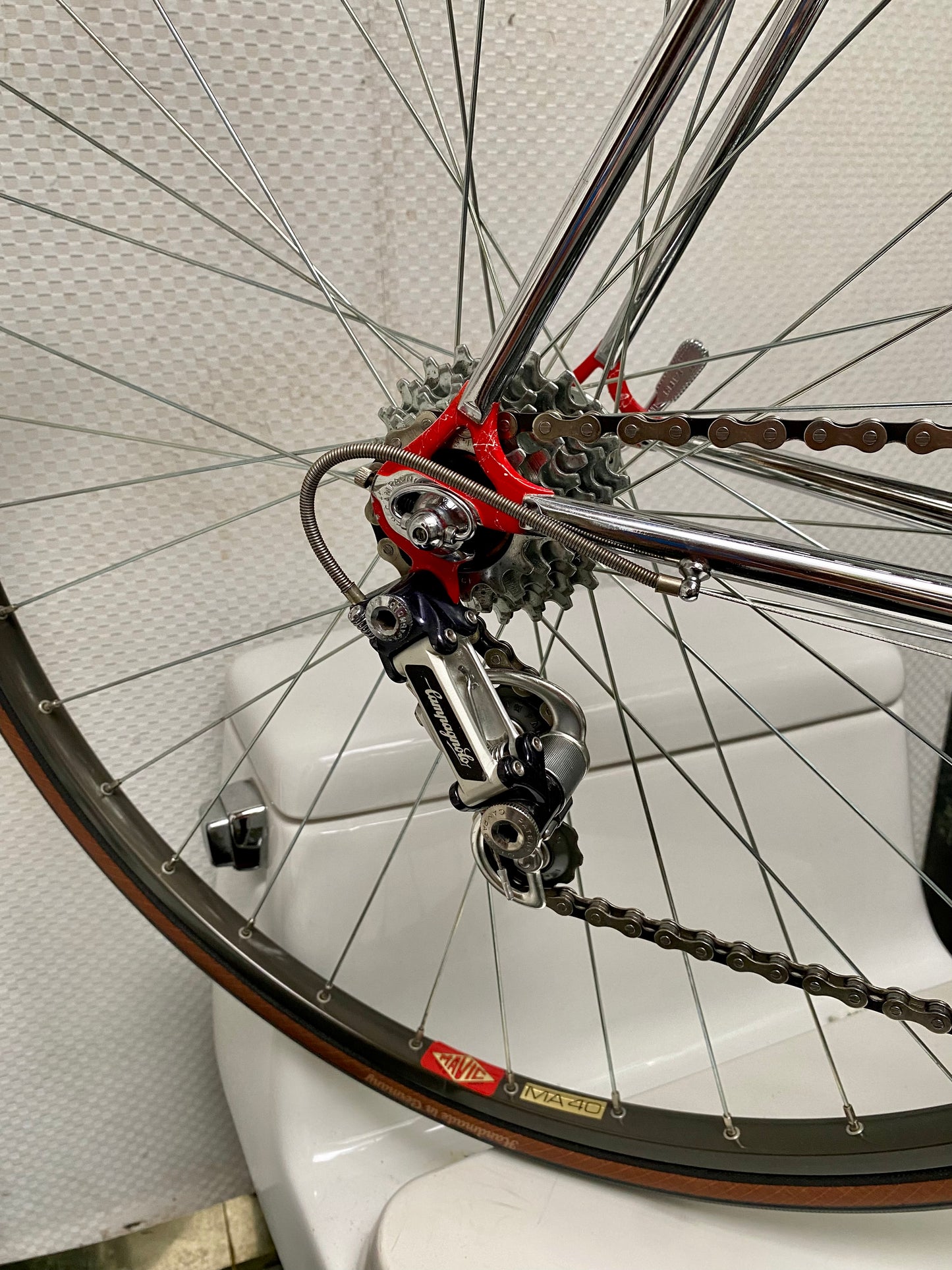 (SIZE 53cm) 1980's TOMMASINI SUPER PRESTIGE ROAD BIKE - CAMPAGNOLO SUPER RECORD - COLUMBUS SLX