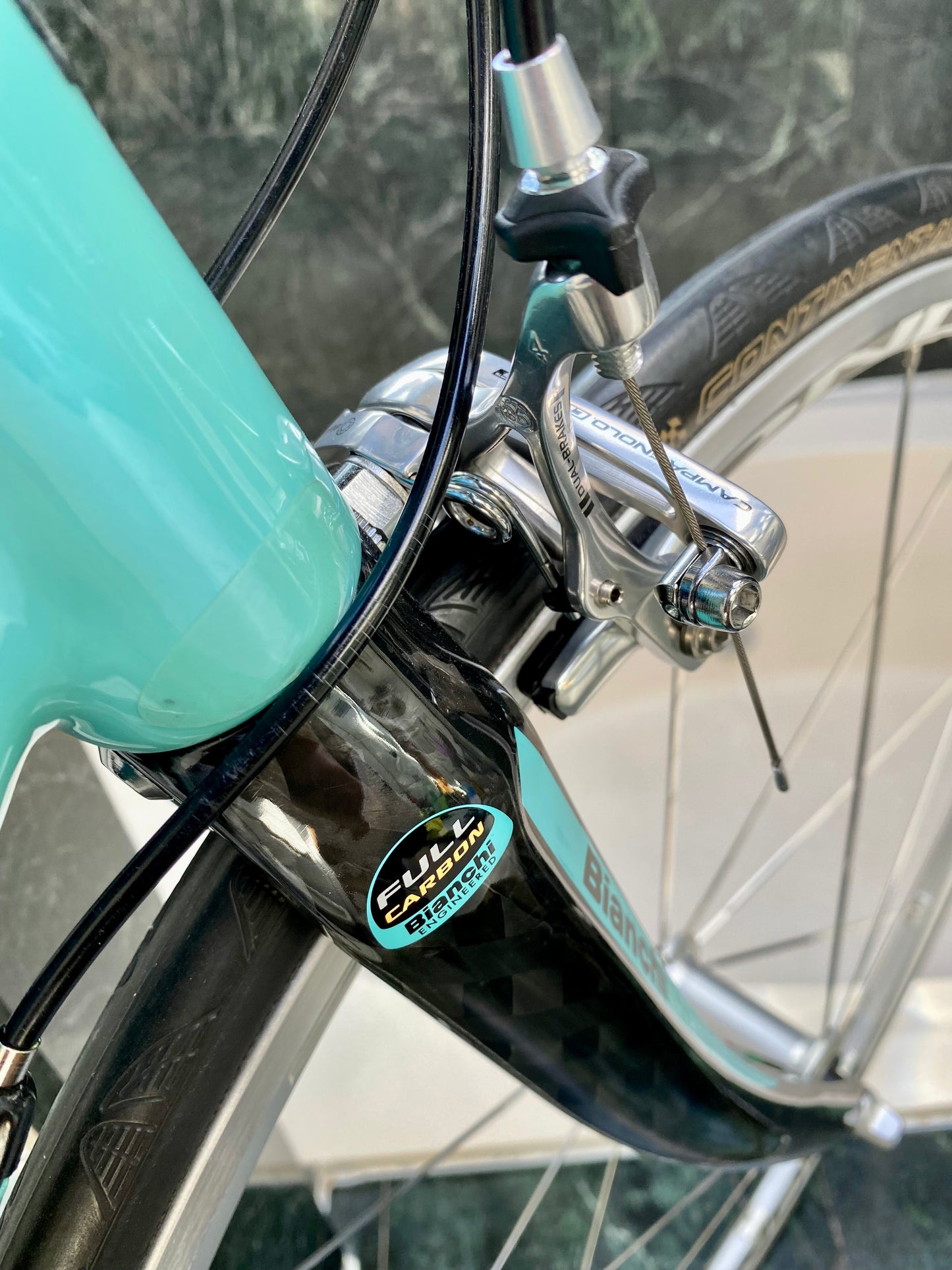 (SIZE 54cm) CLASSIC BIANCHI 928 T-CUBE ROAD BIKE - CELESTE - CAMPAGNOLO CHORUS