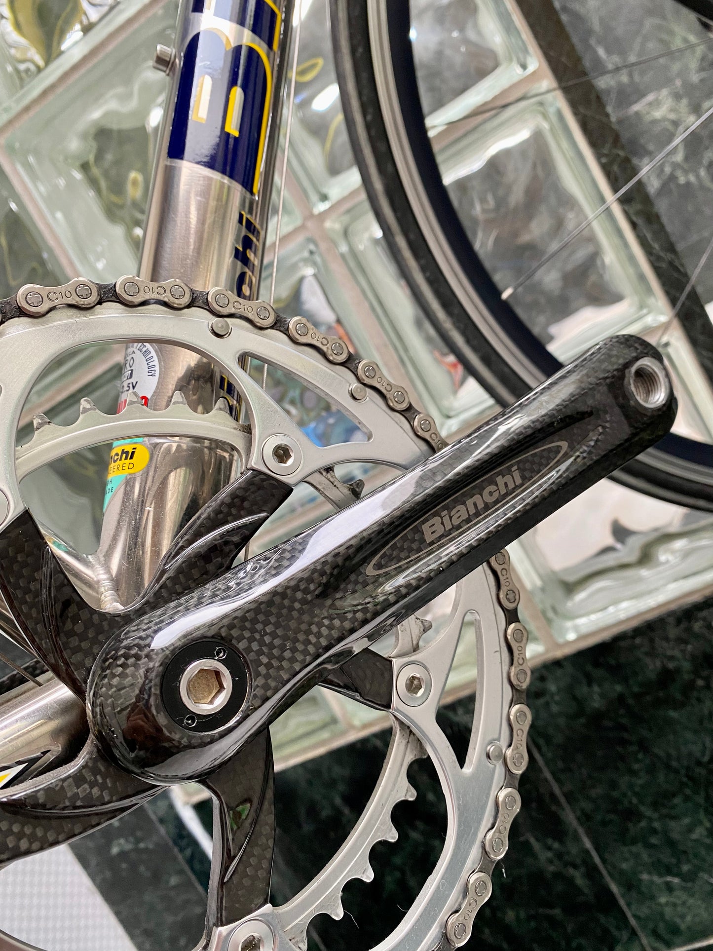 (SIZE 54cm) 2004 BIANCHI "XL EXTRALITE" TITANIUM ROAD BIKE - CAMPAGNOLO RECORD - SPOTLESS