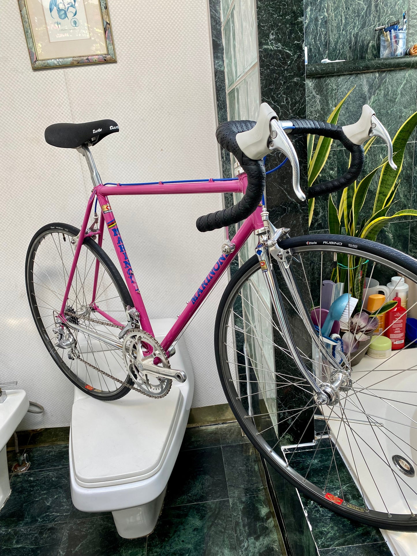 (SIZE 53cm) 1980's MARINONI SPECIAL ROAD BIKE - CAMPAGNOLO ATHENA GROUPSET - PINK