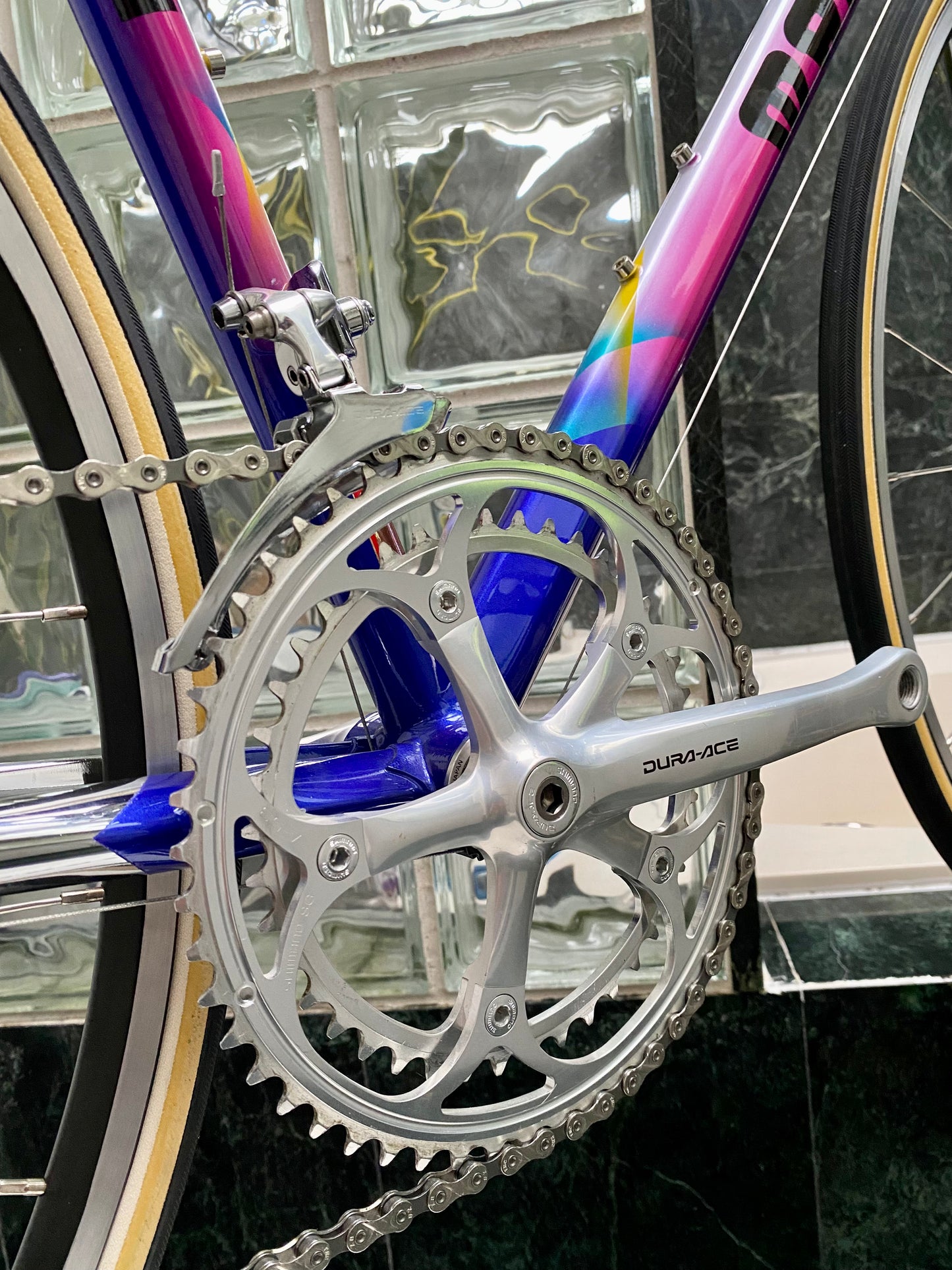 (SIZE 54cm) EARLY-1990's MASSI "MEGA TEAM" ROAD BIKE - COLUMBUS BRAIN - DURA ACE