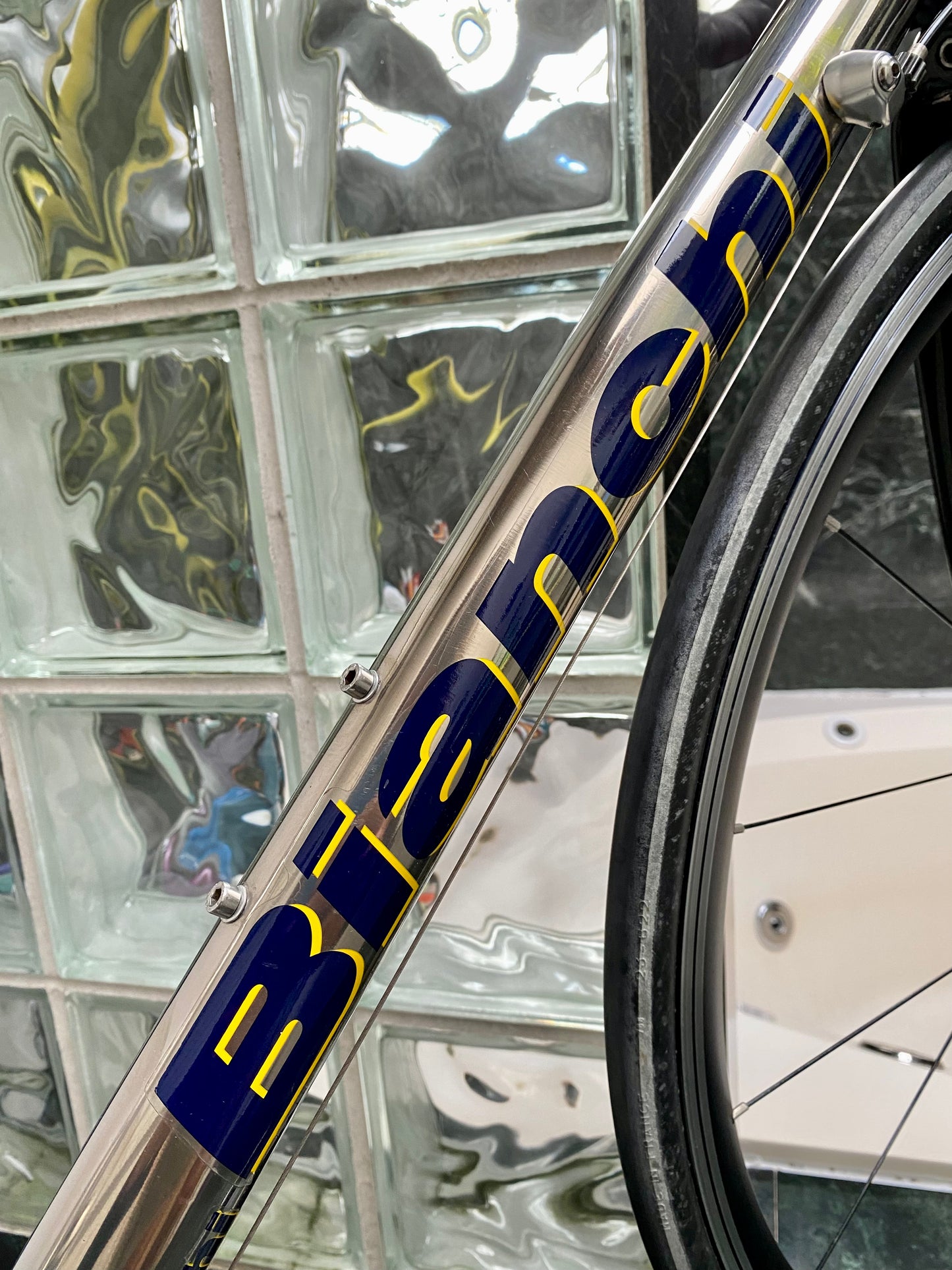 (SIZE 54cm) 2004 BIANCHI "XL EXTRALITE" TITANIUM ROAD BIKE - CAMPAGNOLO RECORD - SPOTLESS